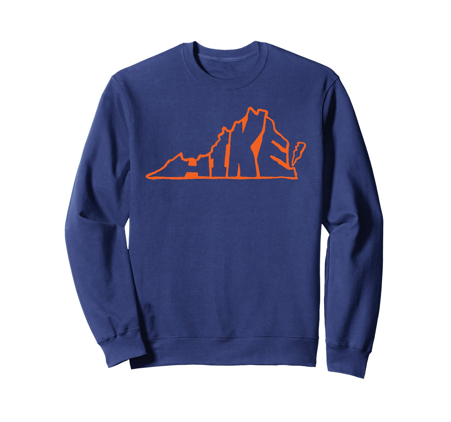 Hike Virginia Outdoor Hiking Sweatshirt - Minimalist Print for Adults - T-Shirt, Sweatshirt, Hoodie