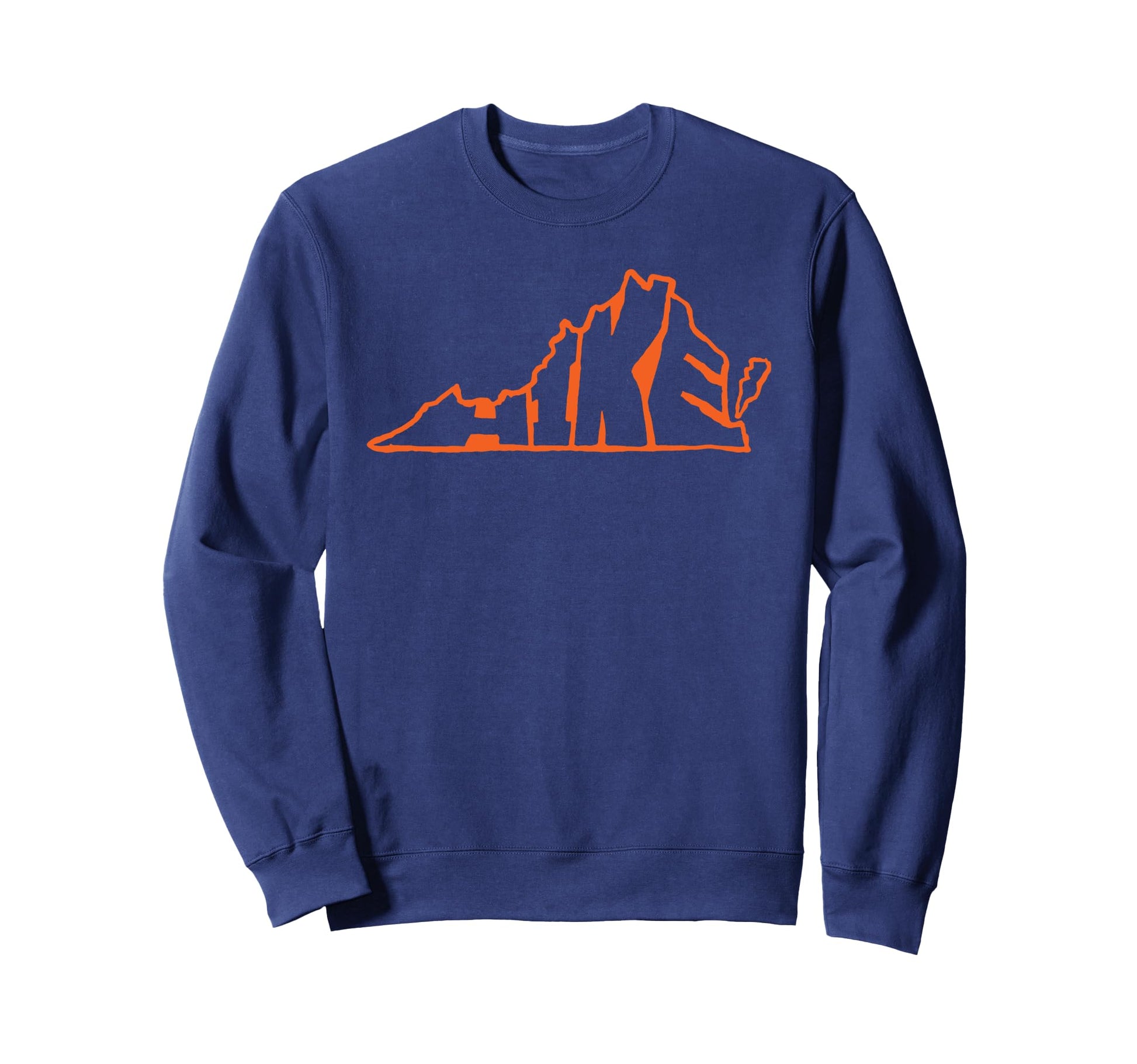 Hike Virginia Outdoor Hiking Sweatshirt - Minimalist Print for Adults - T-Shirt, Sweatshirt, Hoodie