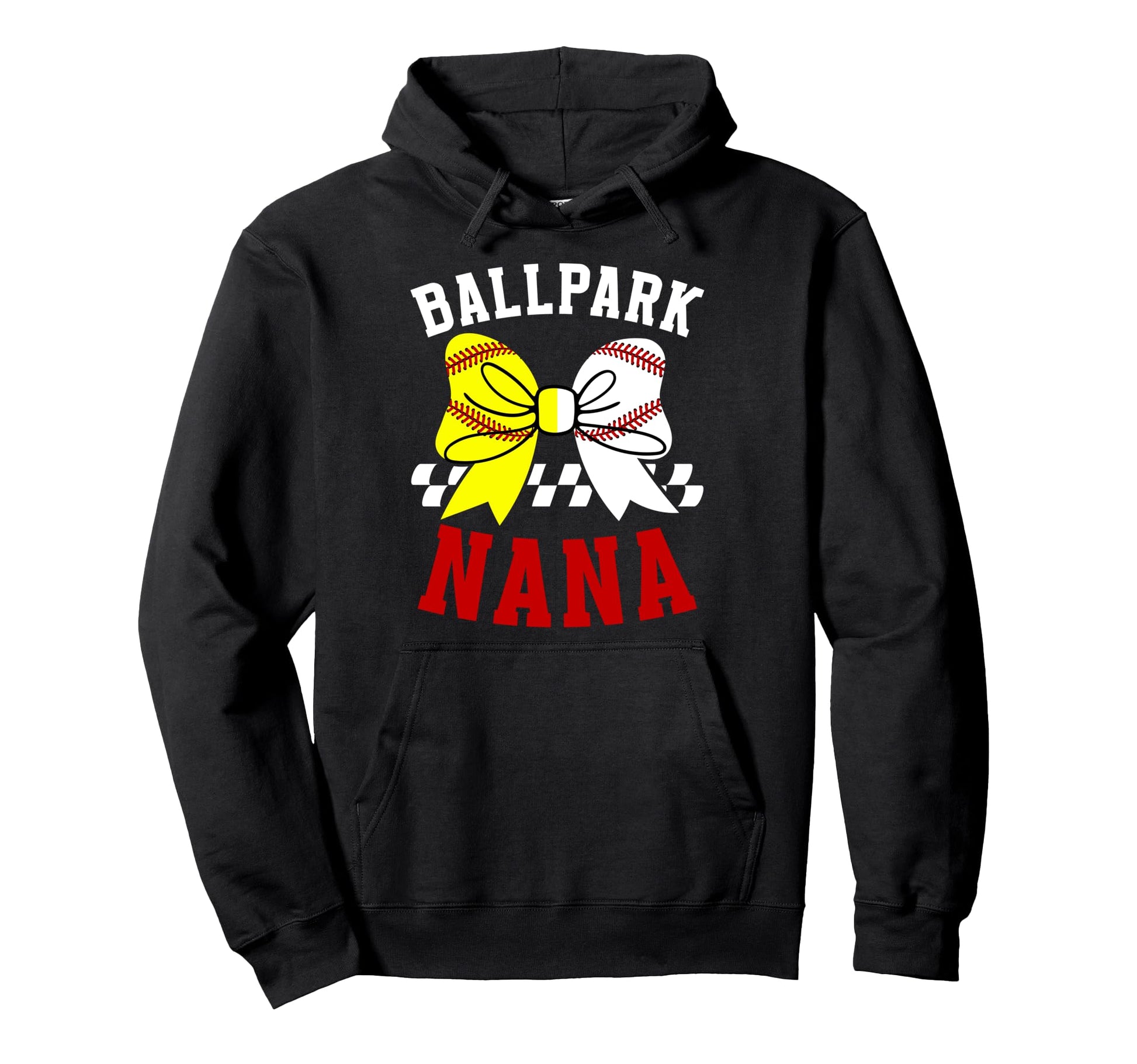 Ballpark Nana Grandma Softball Baseball Hoodie - Trendy Graphic Unisex - T-Shirt, Sweatshirt, Hoodie