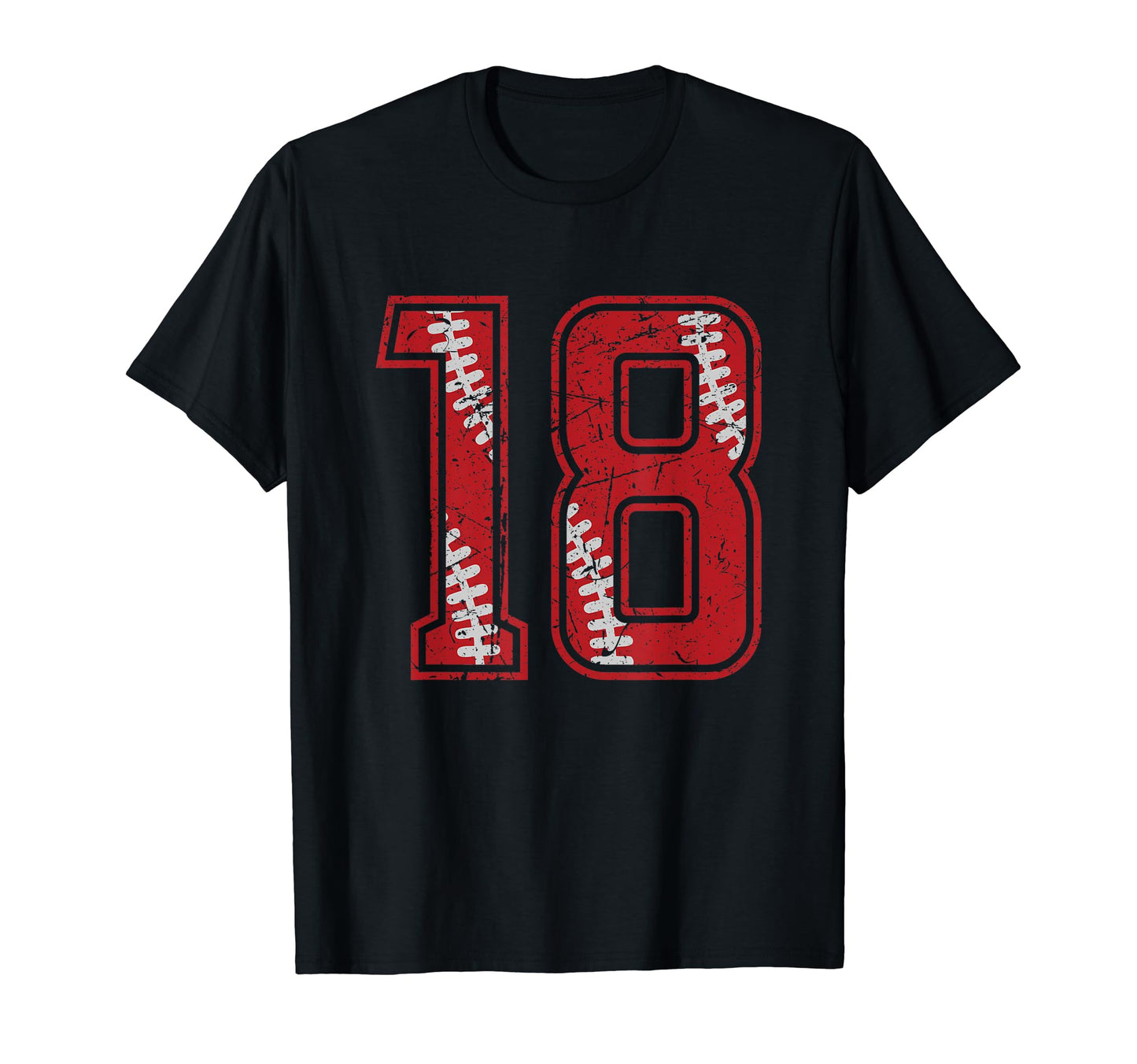 Number 18 Distressed Baseball Jersey T-Shirt - Streetwear Style for Adults - T-Shirt, Sweatshirt, Hoodie