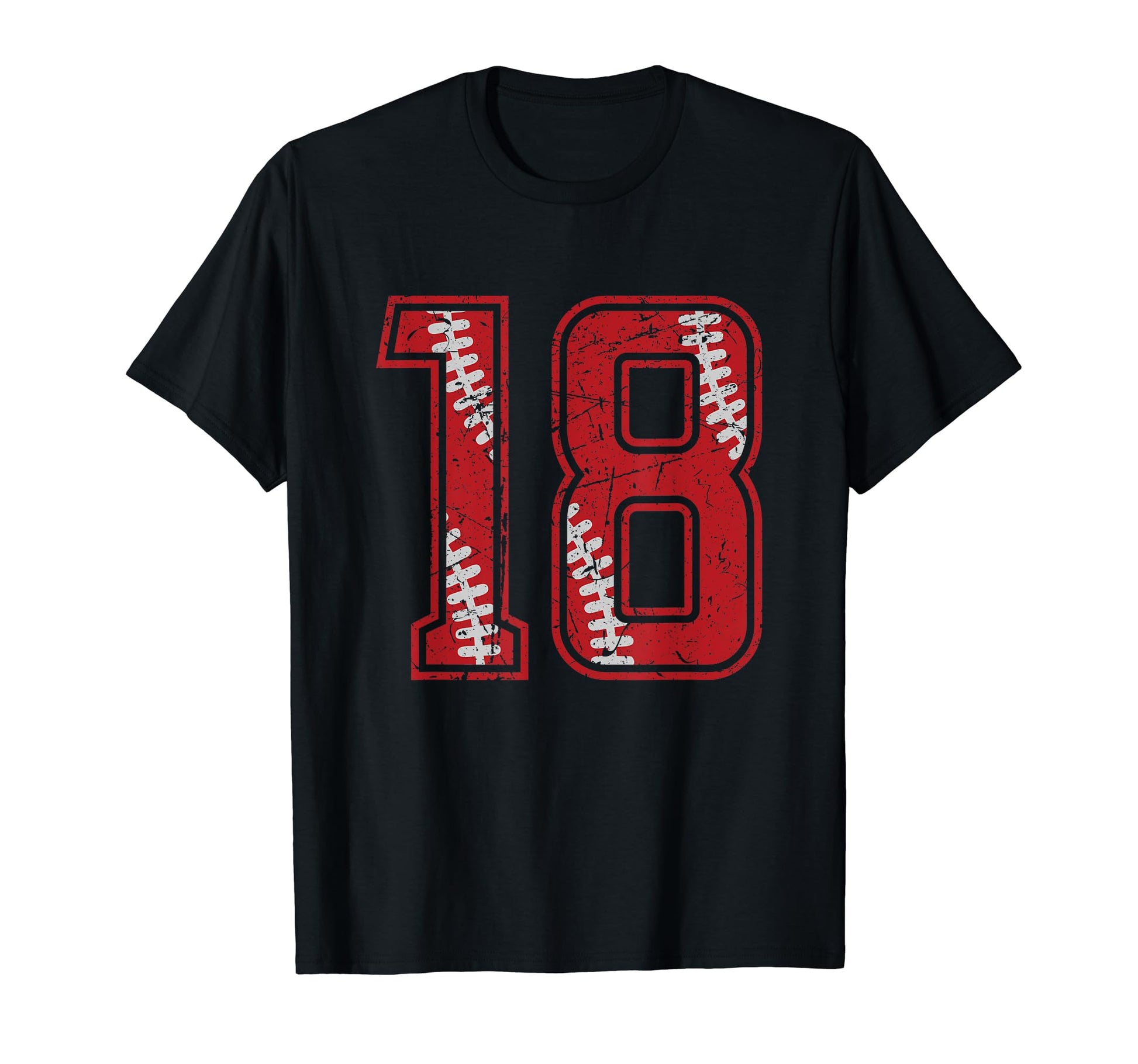 Number 18 Distressed Baseball Jersey T-Shirt - Streetwear Style for Adults - T-Shirt, Sweatshirt, Hoodie