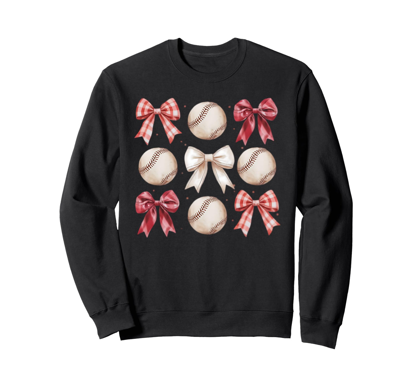 Baseball Coquette Bow Mom Sister Sweatshirt - Custom Art Print Men Women - T-Shirt, Sweatshirt, Hoodie