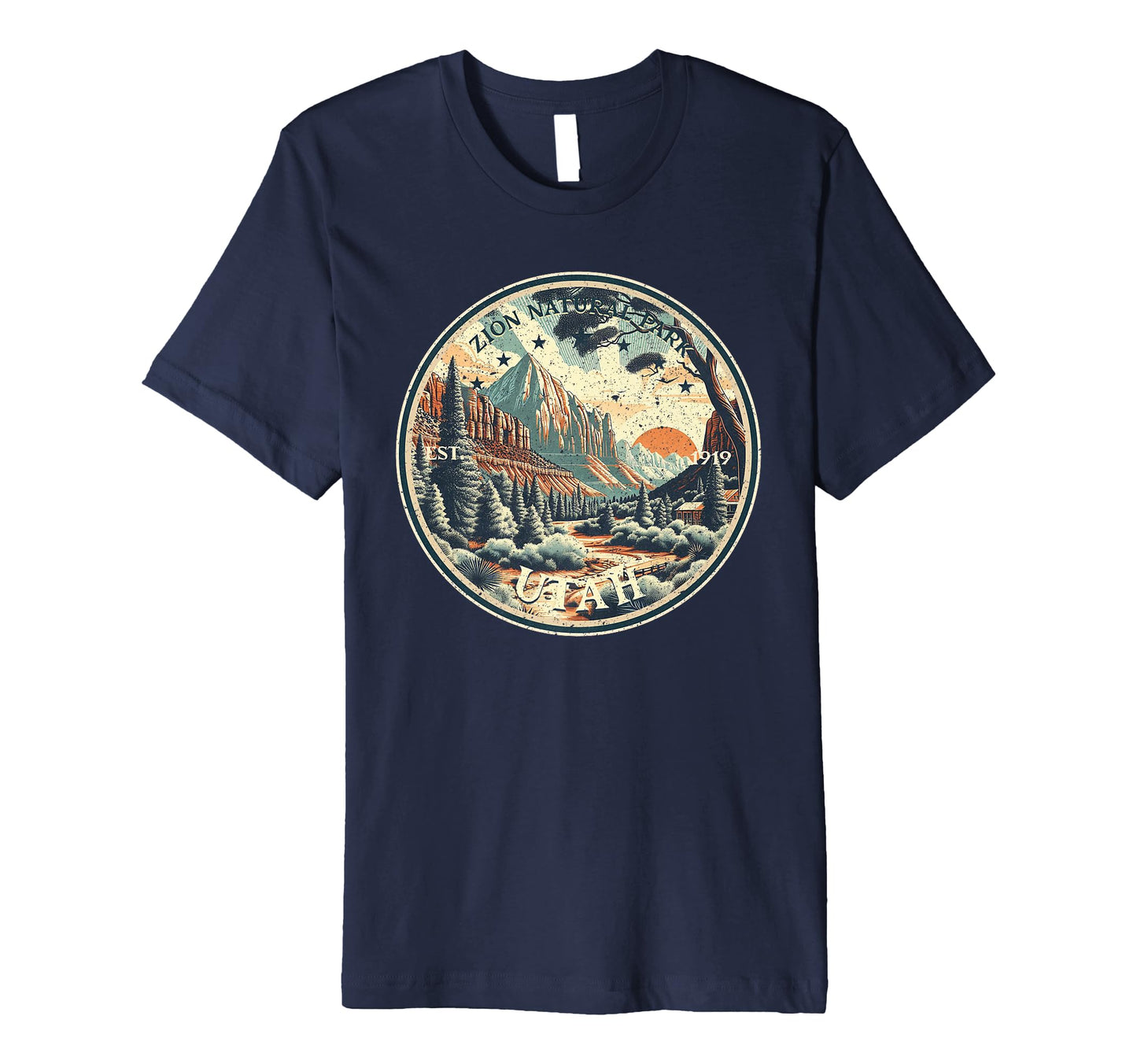 Zion National Park Round T-Shirt - Casual Everyday Wear Unisex - T-Shirt, Sweatshirt, Hoodie