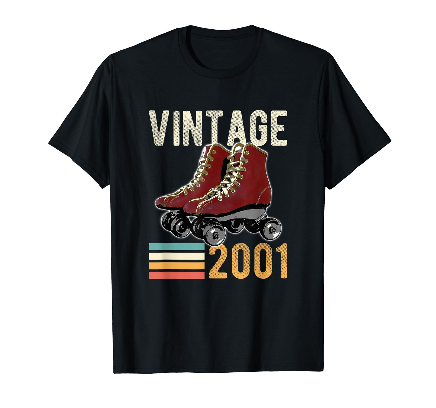 Funny 2001 Roller Skate 22Nd Birthday T-Shirt - Minimalist Print Men Women - T-Shirt, Sweatshirt, Hoodie