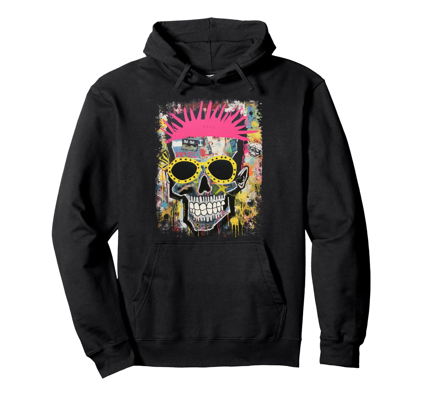 Aesthetic Streetwear Skull Hoodie - Graphic Print for Adults - T-Shirt, Sweatshirt, Hoodie