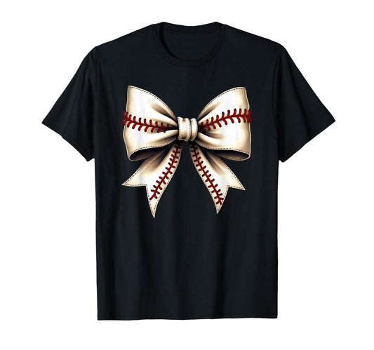 Baseball Coquette Bow Mommy T-Shirt - Graphic Print for Adults - T-Shirt, Sweatshirt, Hoodie