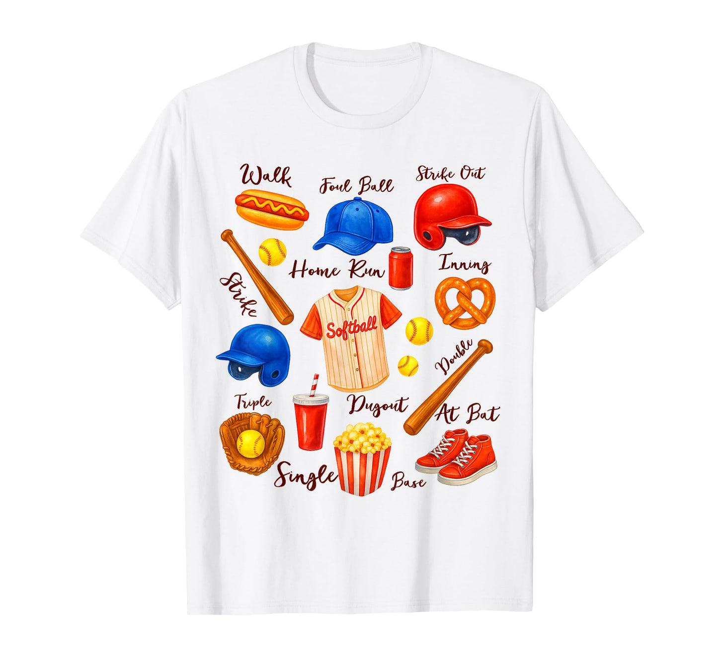 Softball Player Game Day Vibes T-Shirt - Fun Novelty Design for Adults - T-Shirt, Sweatshirt, Hoodie