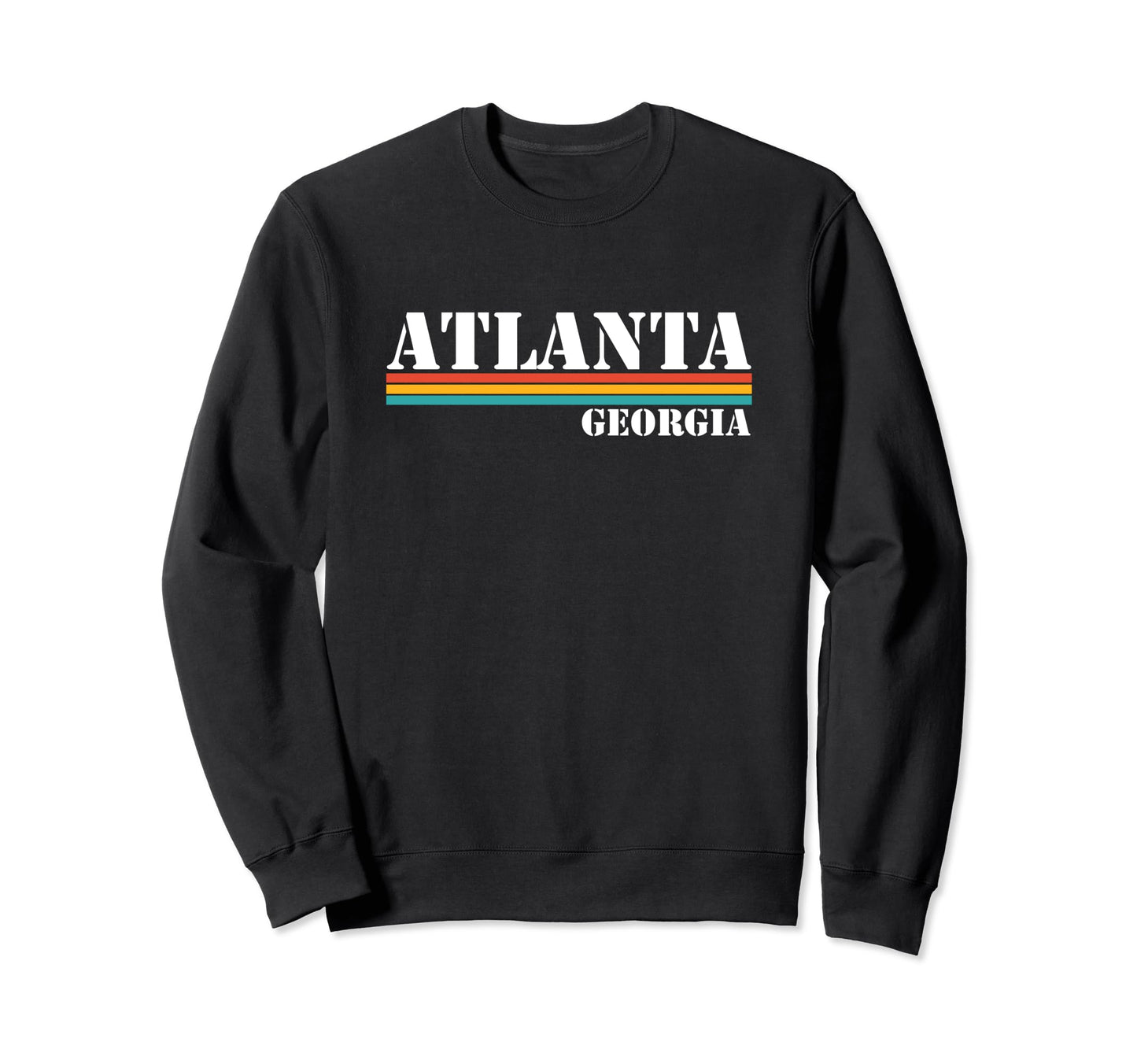 Atlanta Georgia Stripes Sweatshirt - Graphic Print Men Women - T-Shirt, Sweatshirt, Hoodie