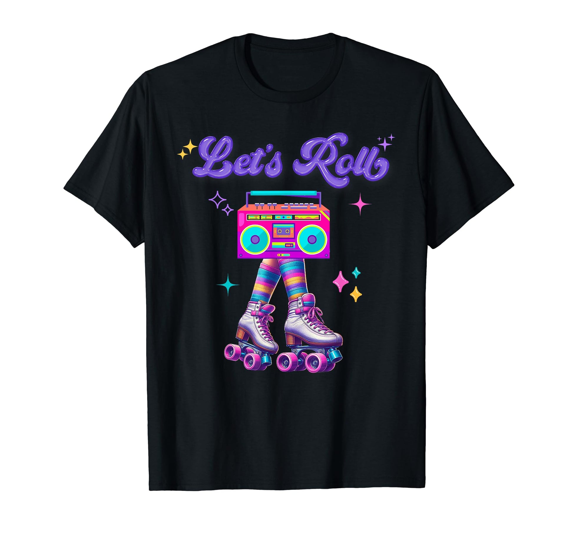 Roller Skates Party 80S 90S Outfit T-Shirt - Trendy Graphic Unisex - T-Shirt, Sweatshirt, Hoodie