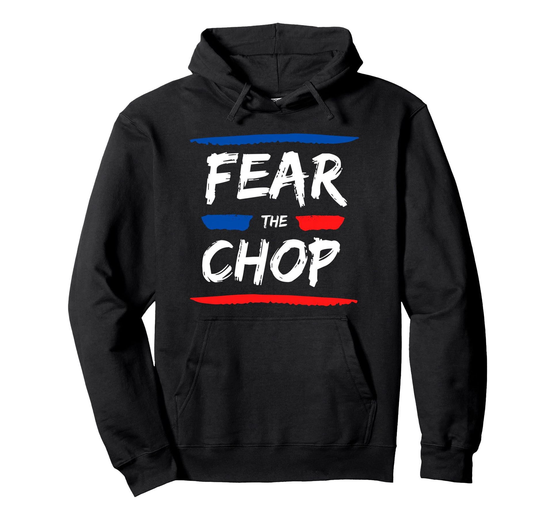 Fear Chop Distressed Baseball Lovers Hoodie - Trendy Graphic Men Women - T-Shirt, Sweatshirt, Hoodie