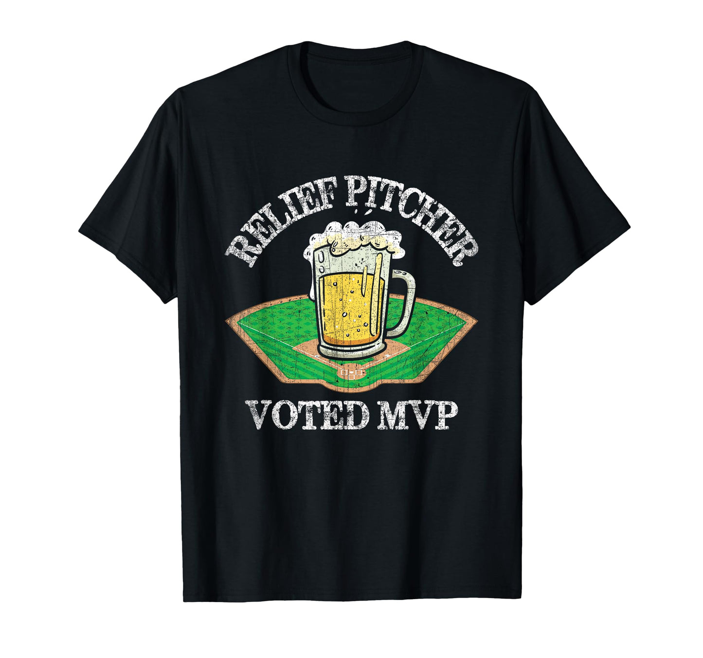 Funny Beer And Baseball Relief Jug T-Shirt - Minimalist Print Men Women - T-Shirt, Sweatshirt, Hoodie