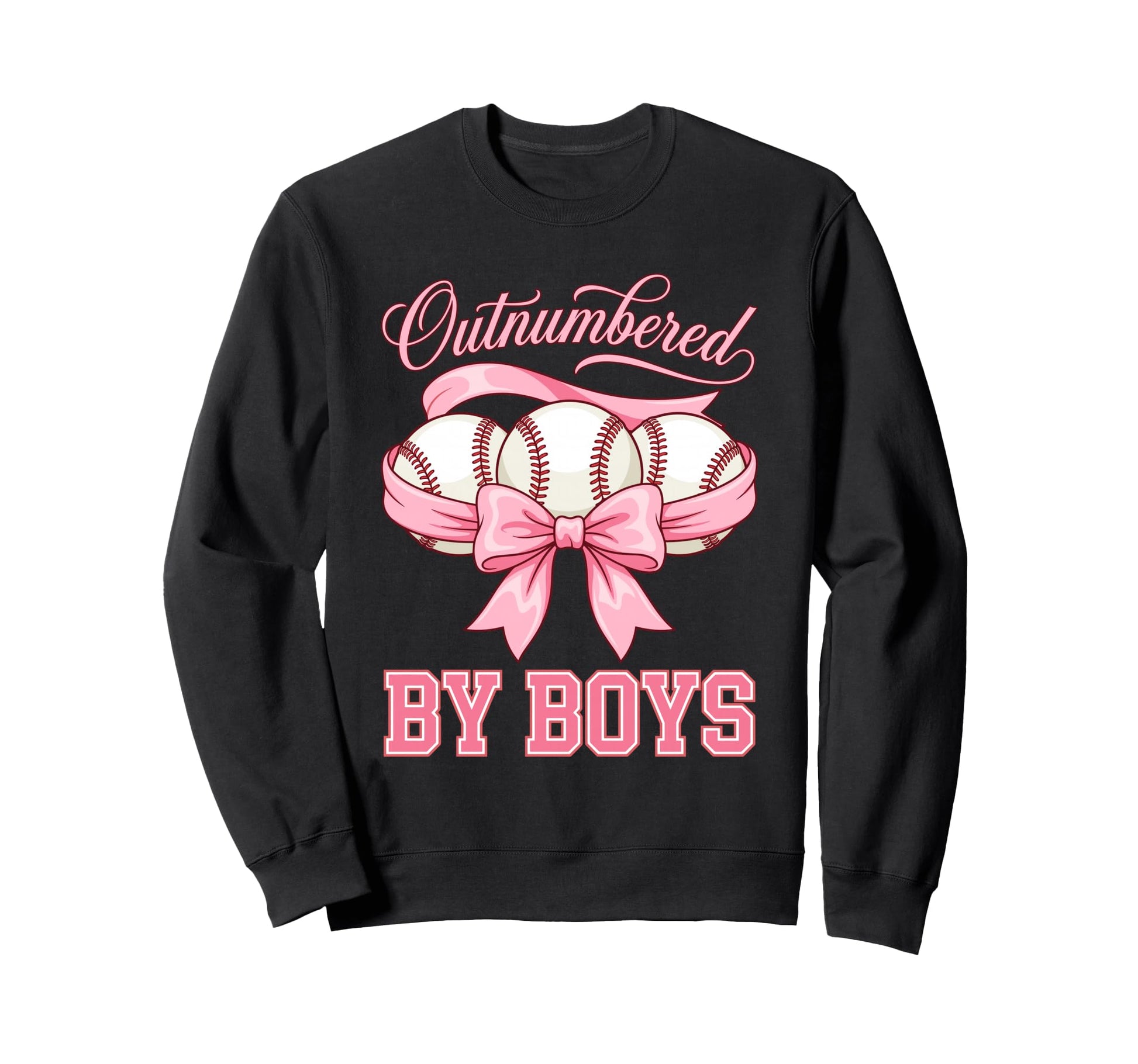 Outnumbered Baseball Softball Fan Sweatshirt - Streetwear Style Unisex - T-Shirt, Sweatshirt, Hoodie