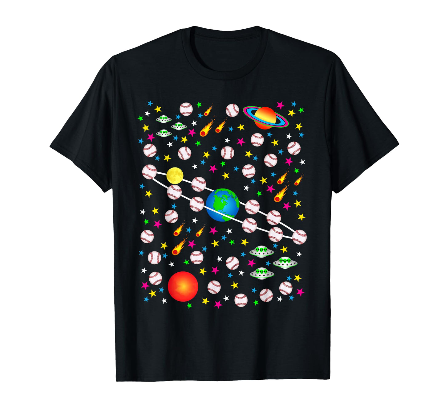Baseballs Space Funny Sarcastic T-Shirt - Minimalist Print Men Women - T-Shirt, Sweatshirt, Hoodie
