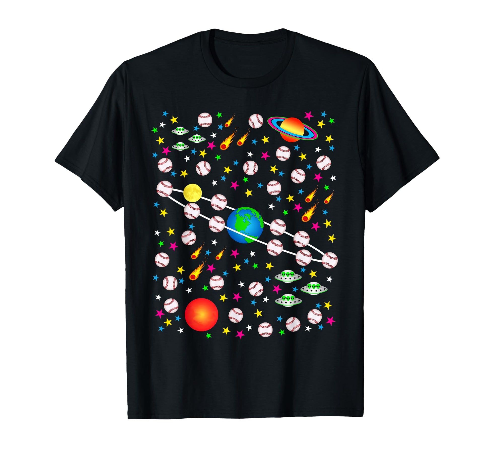 Baseballs Space Funny Sarcastic T-Shirt - Minimalist Print Men Women - T-Shirt, Sweatshirt, Hoodie