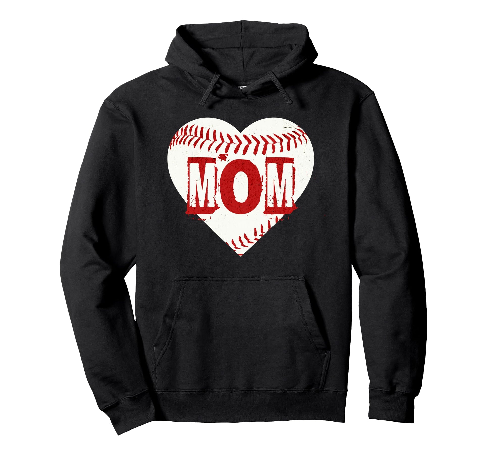 Mom Baseball Heart Mothers Day Birthday Hoodie - Trendy Graphic Men Women - T-Shirt, Sweatshirt, Hoodie