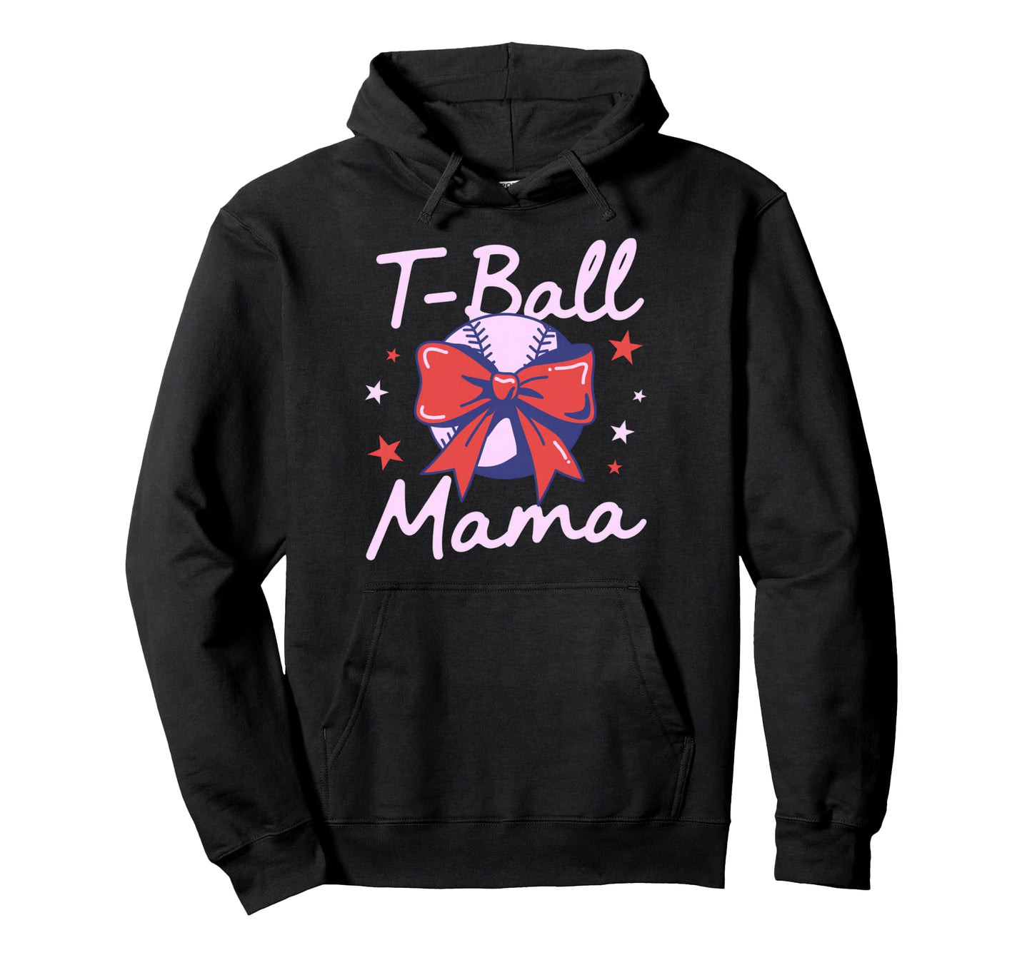 Sporty Baseball Red Bow Hoodie - Casual Everyday Wear for Adults - T-Shirt, Sweatshirt, Hoodie