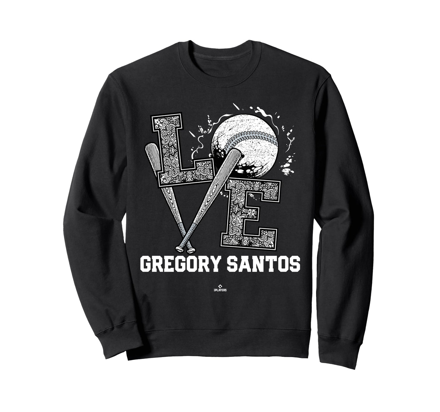 Distressed Baseball Love Gregory Sweatshirt - Custom Art Print for Adults - T-Shirt, Sweatshirt, Hoodie