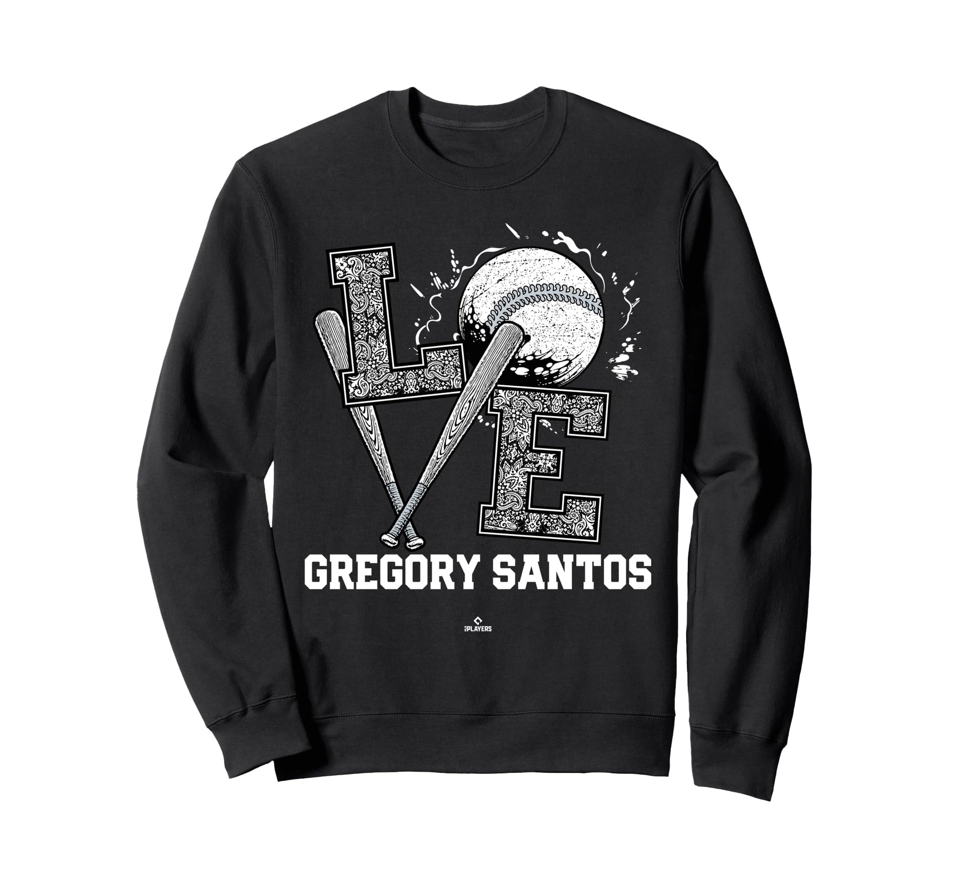Distressed Baseball Love Gregory Sweatshirt - Custom Art Print for Adults - T-Shirt, Sweatshirt, Hoodie