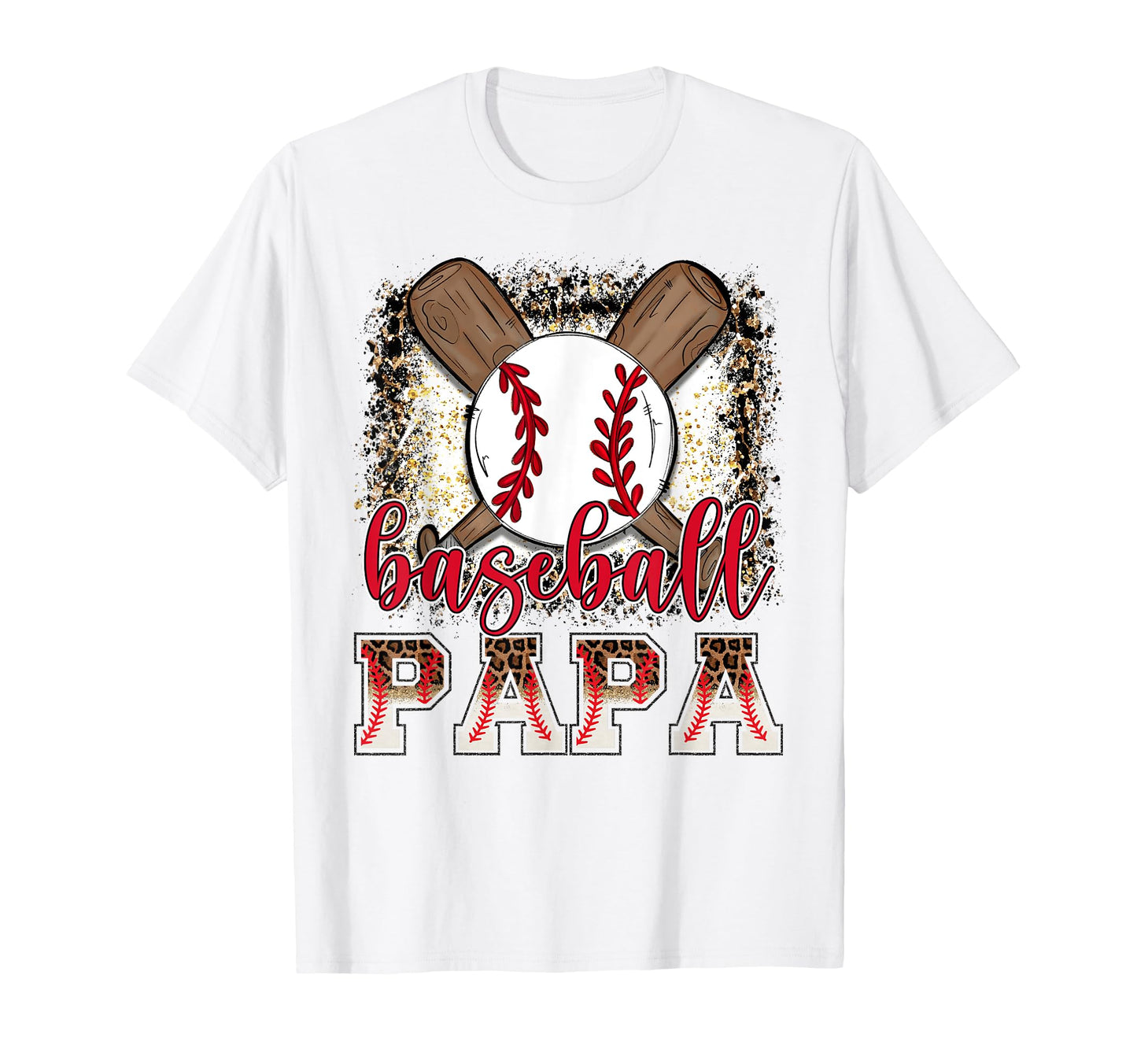 Baseball Papa Leopard Proud Ball Papa T-Shirt - Streetwear Style Men Women - T-Shirt, Sweatshirt, Hoodie