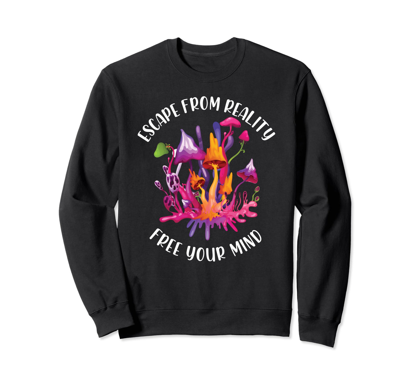 Magic Mushrooms Psychedelic Trip Sweatshirt - Graphic Print for Adults - T-Shirt, Sweatshirt, Hoodie
