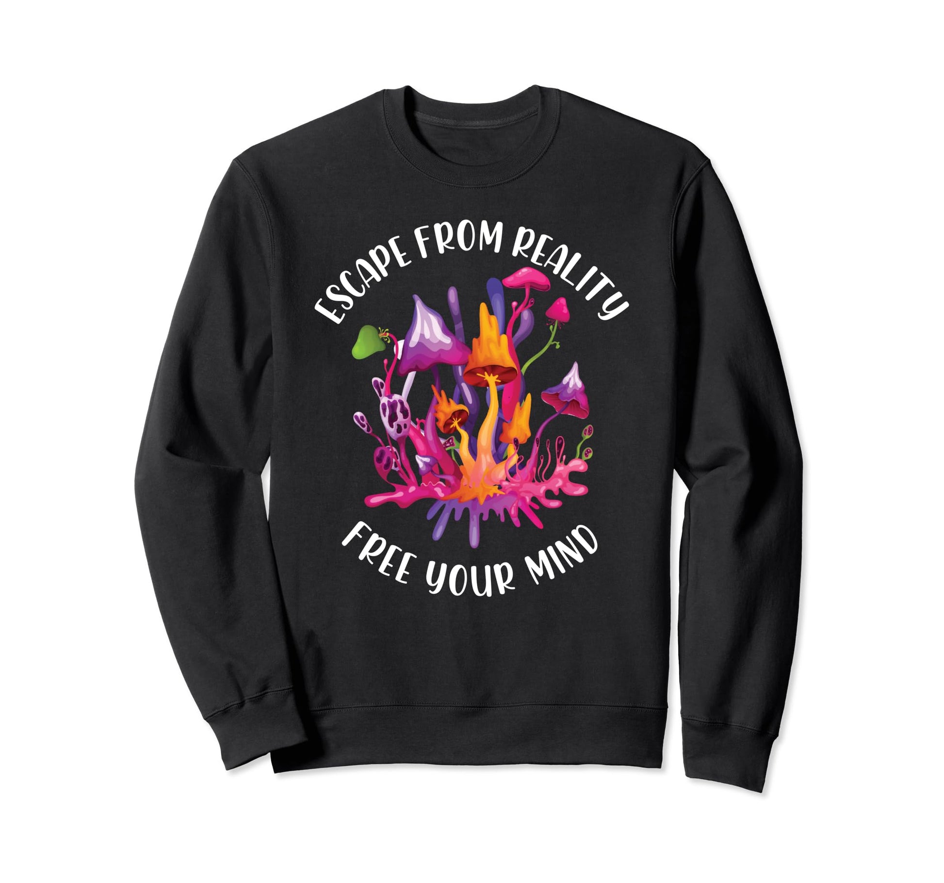 Magic Mushrooms Psychedelic Trip Sweatshirt - Graphic Print for Adults - T-Shirt, Sweatshirt, Hoodie