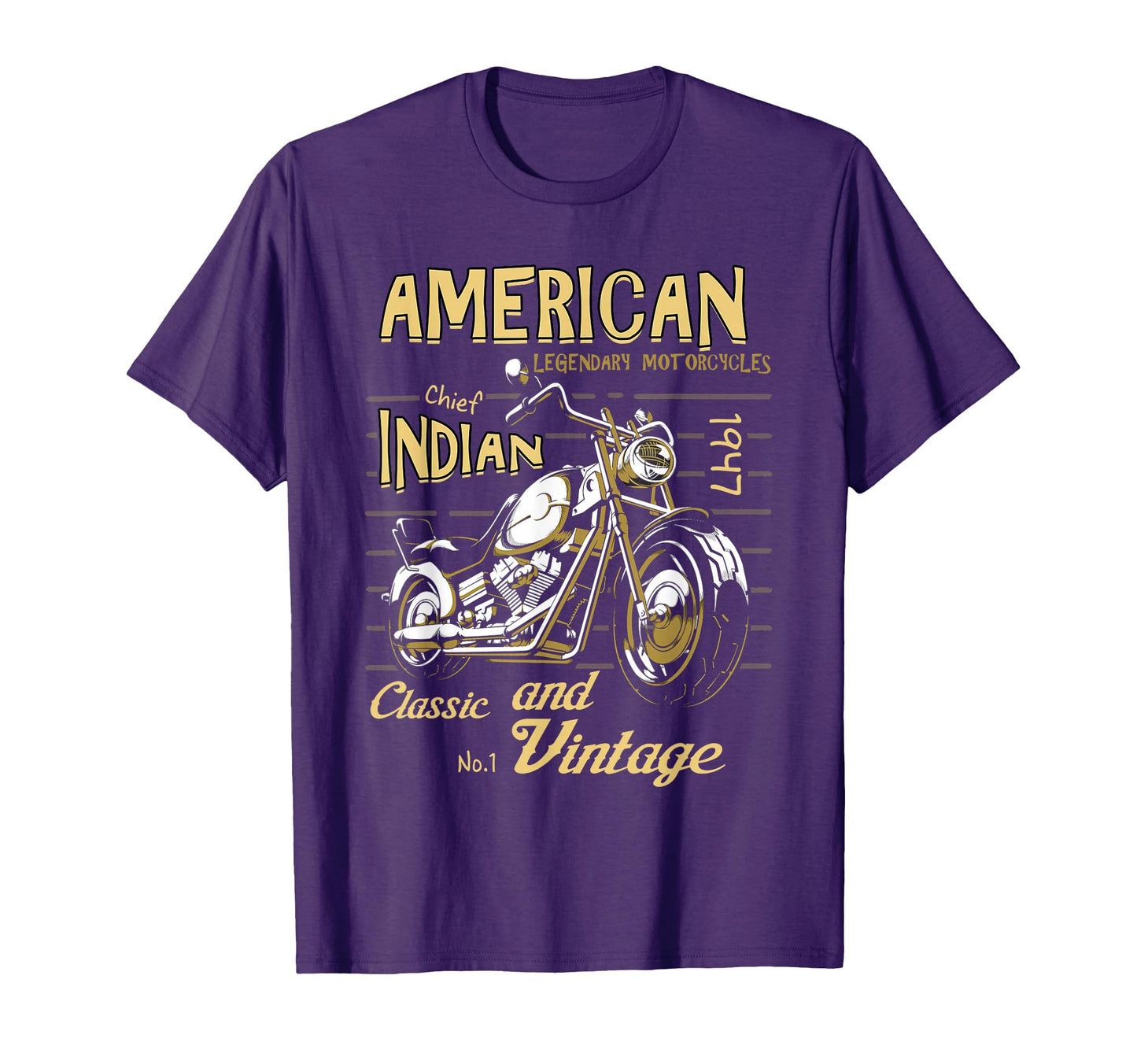 American Motorcycle Indian Old T-Shirt - Fun Novelty Design Men Women - T-Shirt, Sweatshirt, Hoodie