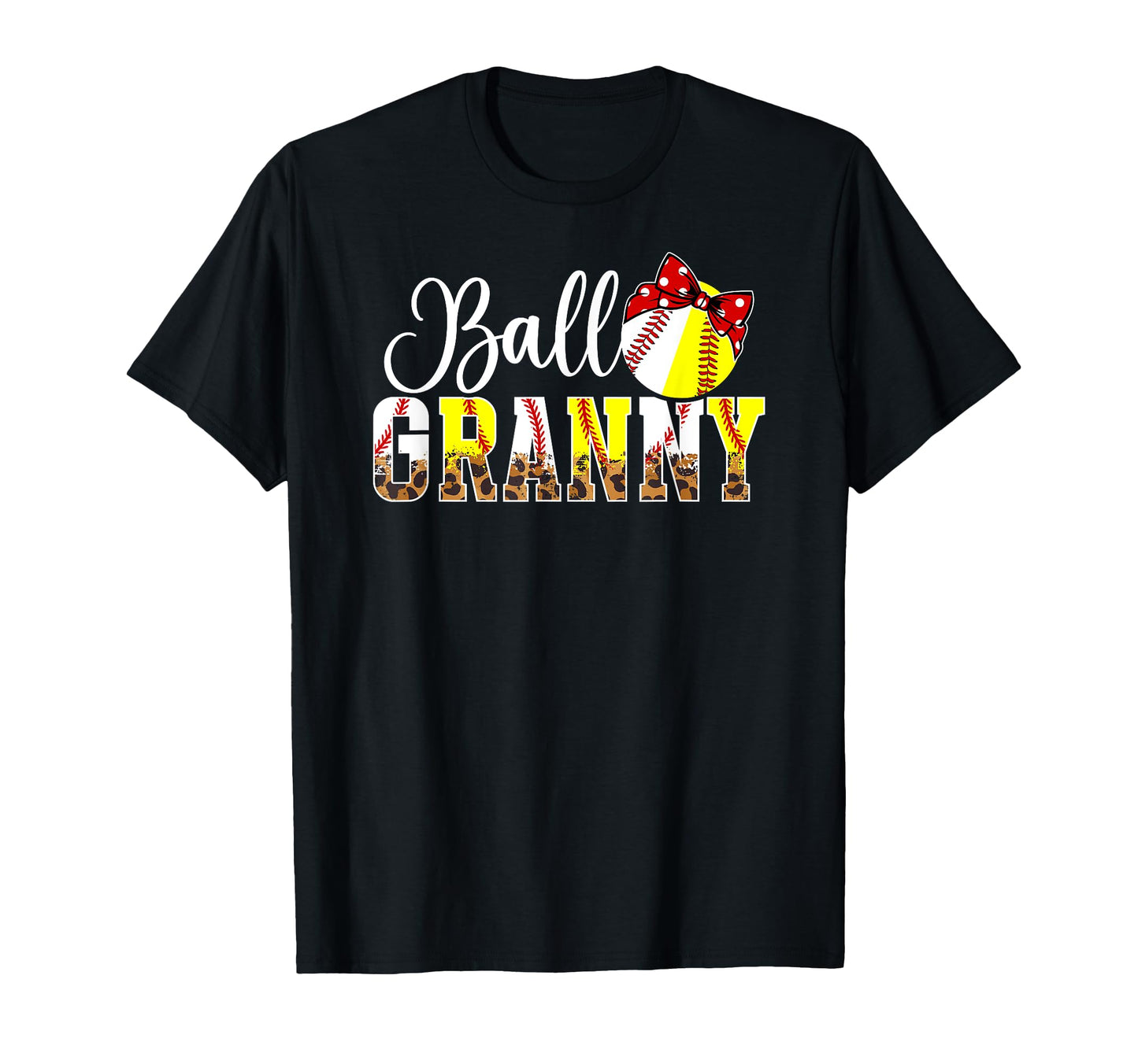 Ball Granny Leopard Softball Baseball T-Shirt - Aesthetic Graphic Unisex - T-Shirt, Sweatshirt, Hoodie