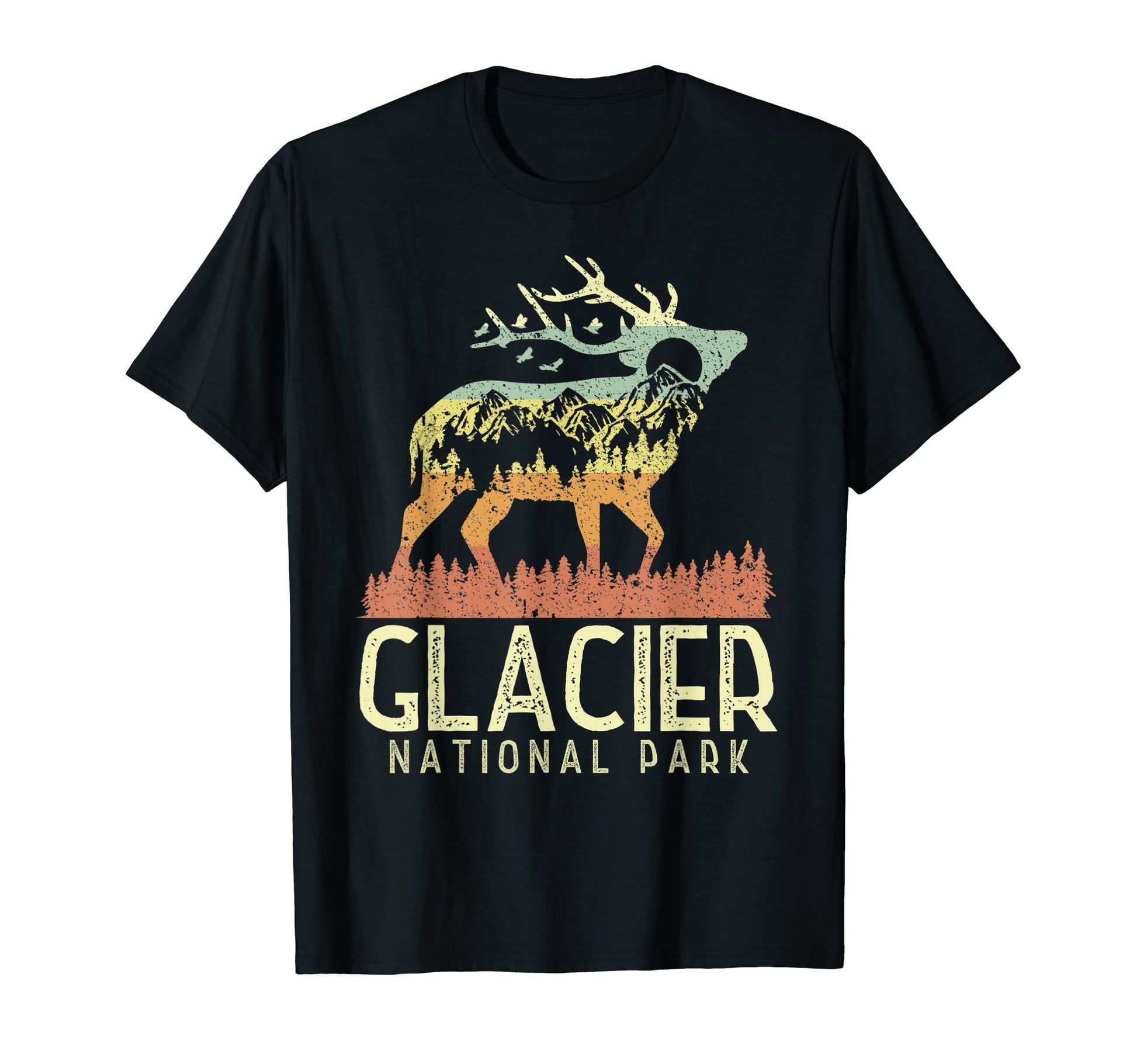 Glacier National Park Mountain Gift T-Shirt - Graphic Print Unisex - T-Shirt, Sweatshirt, Hoodie