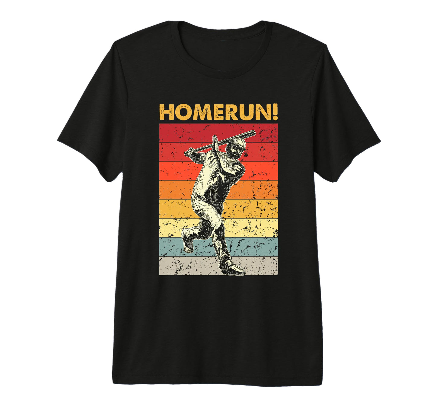 Funny Baseball Home Run Tri Blend T-Shirt - Streetwear Style for Adults - T-Shirt, Sweatshirt, Hoodie