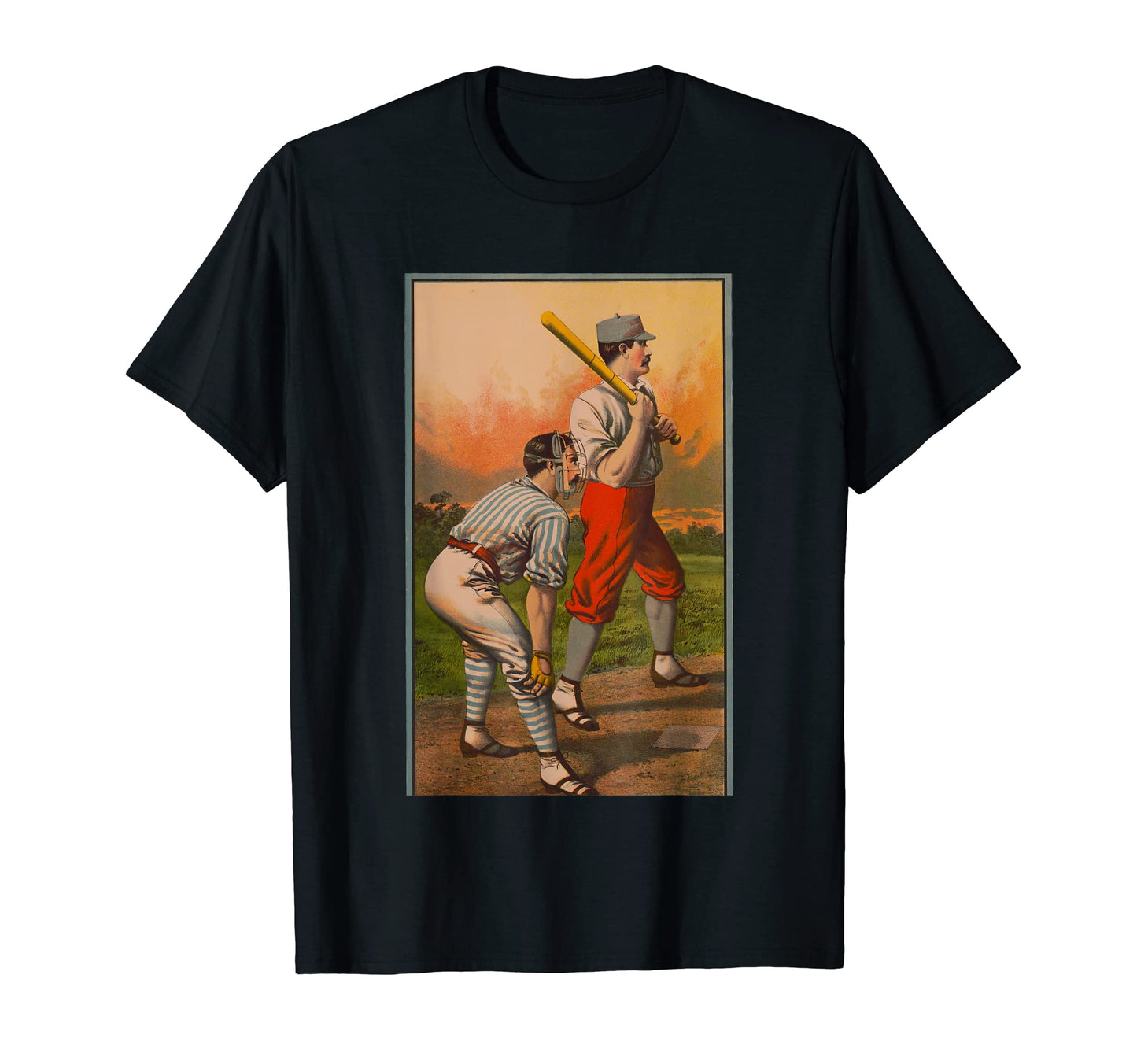Baseball History Batter Catcher T-Shirt - Casual Everyday Wear Unisex - T-Shirt, Sweatshirt, Hoodie