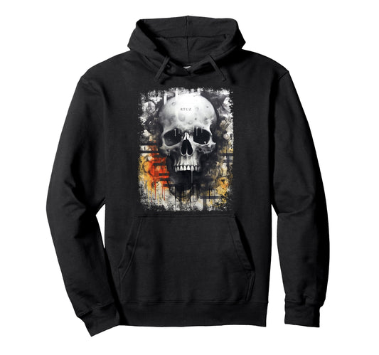 Aesthetic Streetwear Skull Hoodie - Custom Art Print Men Women - T-Shirt, Sweatshirt, Hoodie