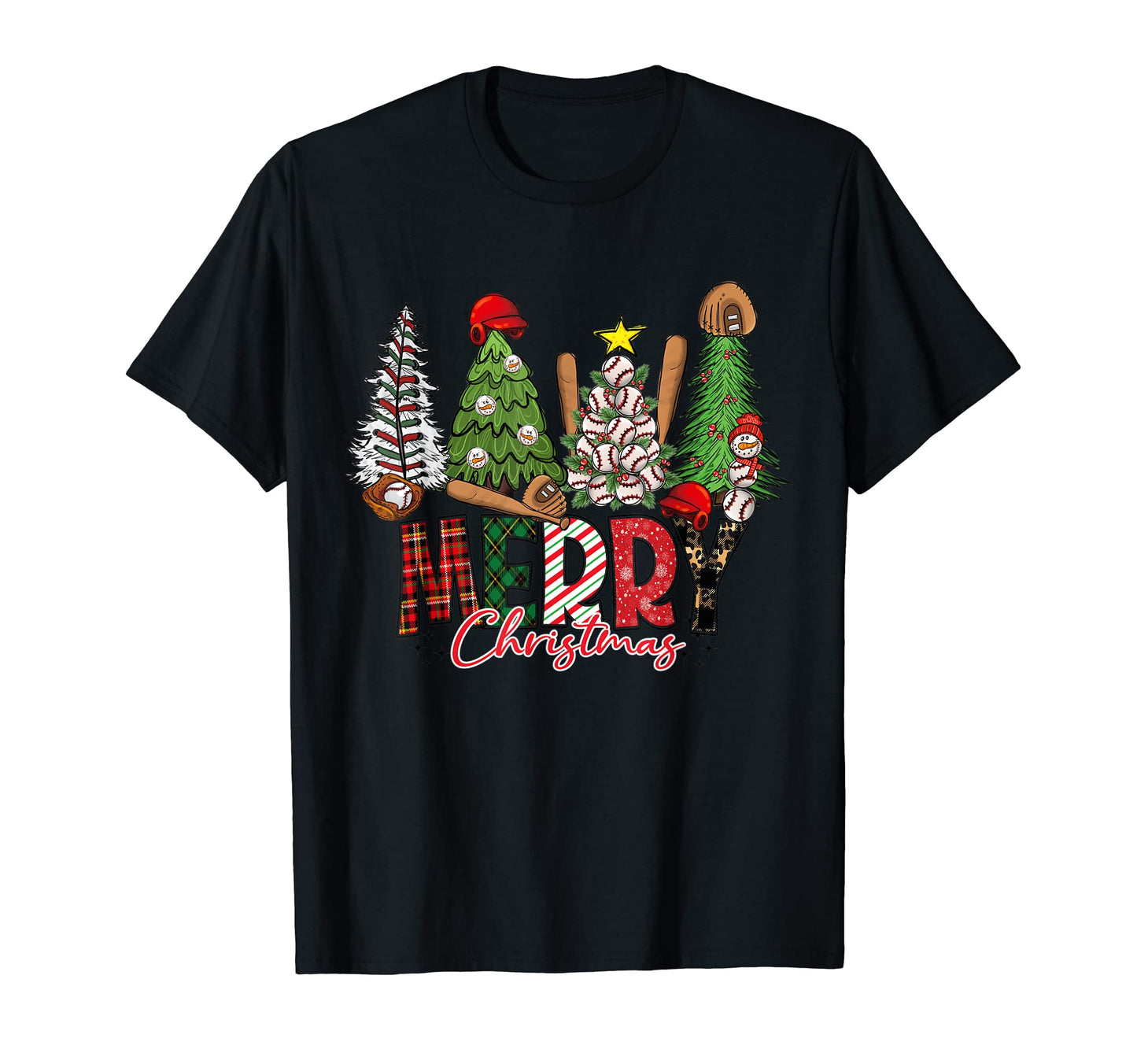 Merry Trees Baseball Leopard Buffalo Red T-Shirt - Graphic Print Men Women - T-Shirt, Sweatshirt, Hoodie