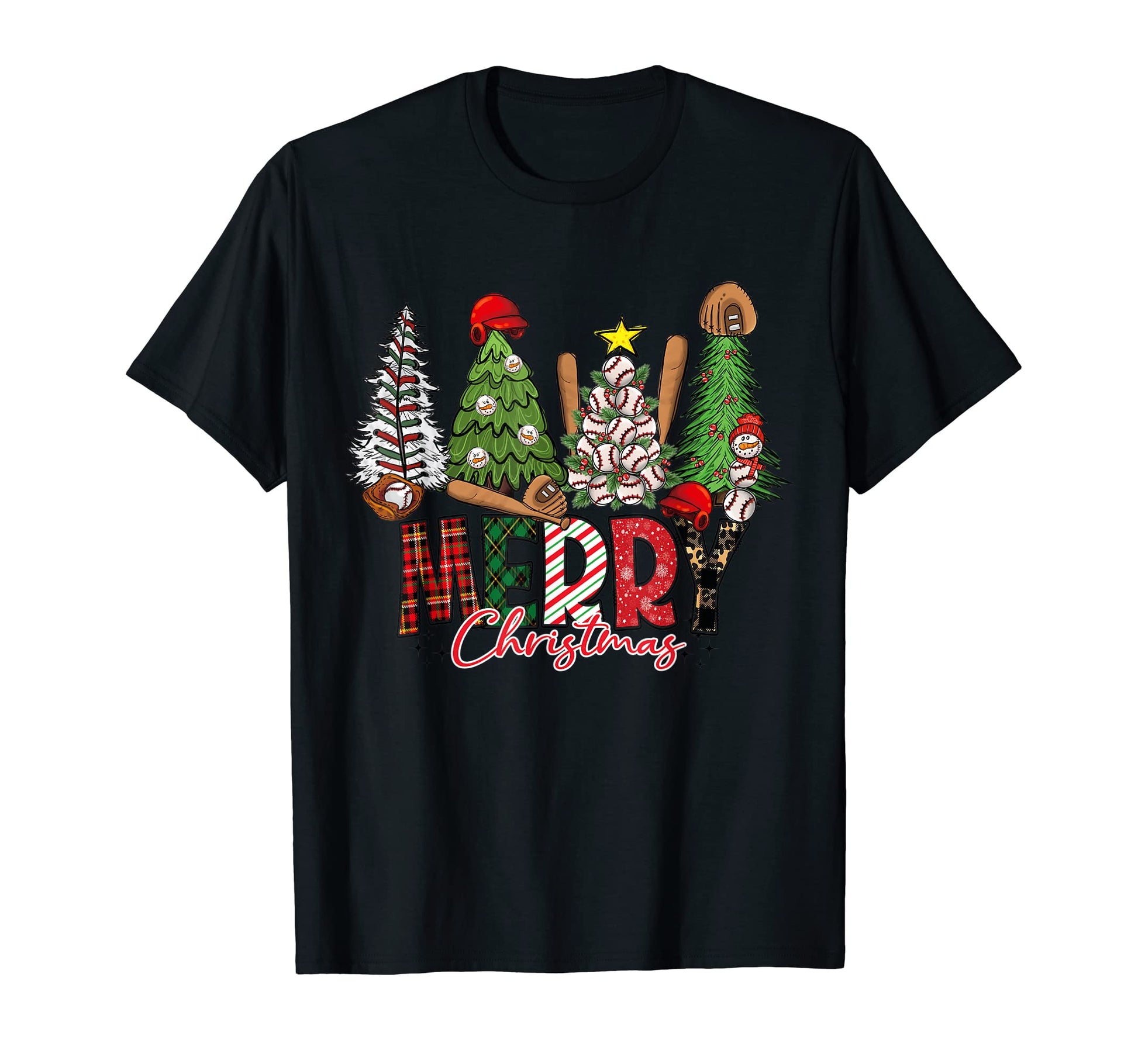 Merry Trees Baseball Leopard Buffalo Red T-Shirt - Graphic Print Men Women - T-Shirt, Sweatshirt, Hoodie