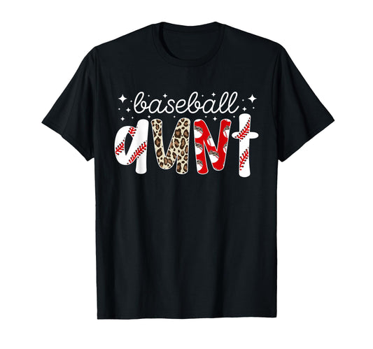 Baseball Aunt Leopard Aunt Baseball T-Shirt - Streetwear Style for Adults - T-Shirt, Sweatshirt, Hoodie