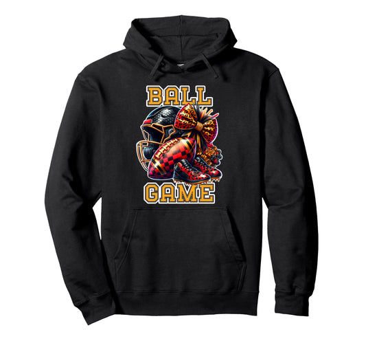 Baseball Game Day Leopard Shoes Hoodie - Casual Everyday Wear Men Women - T-Shirt, Sweatshirt, Hoodie