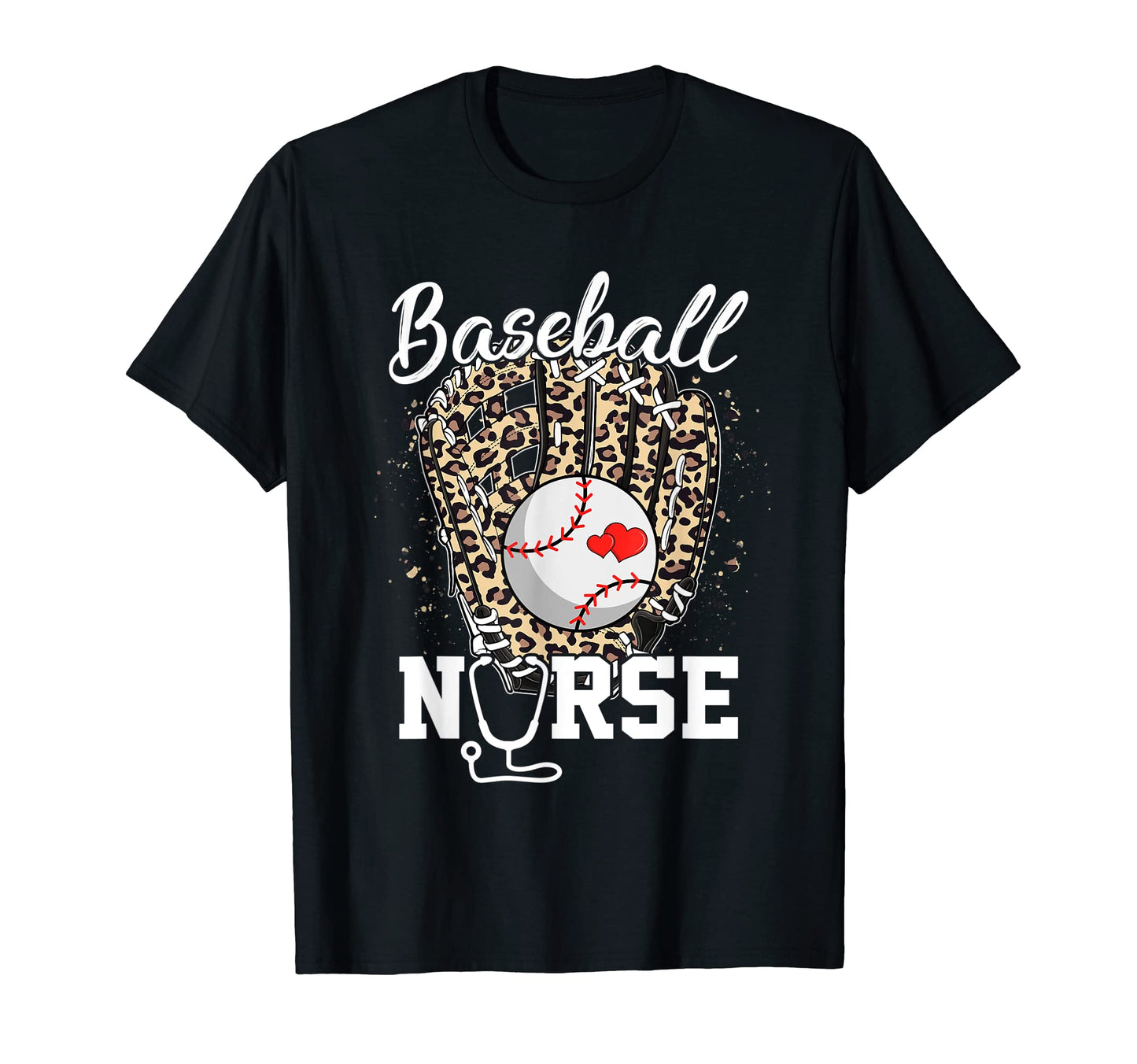 Funny Baseball Lover Nurse T-Shirt - Minimalist Print Men Women - T-Shirt, Sweatshirt, Hoodie