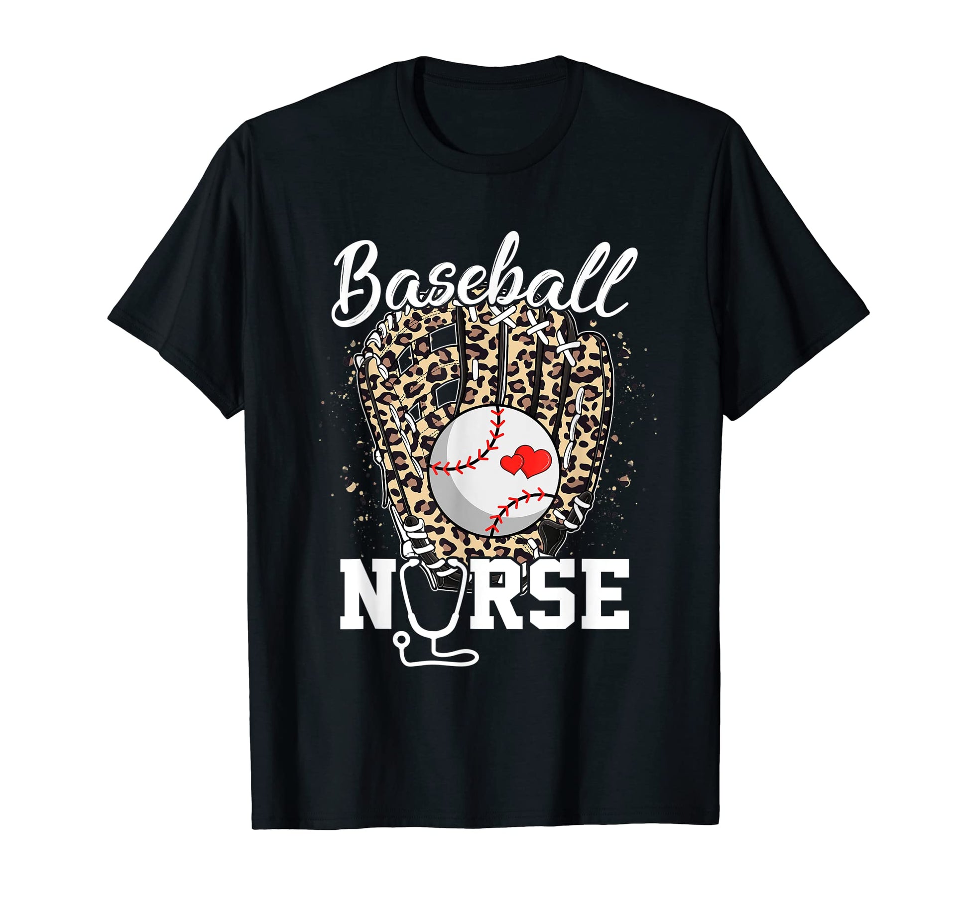 Funny Baseball Lover Nurse T-Shirt - Minimalist Print Men Women - T-Shirt, Sweatshirt, Hoodie