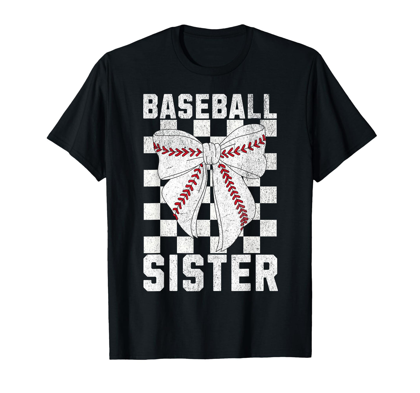 Baseball Sister Coquette Bow Sis T-Shirt - Graphic Print for Adults - T-Shirt, Sweatshirt, Hoodie