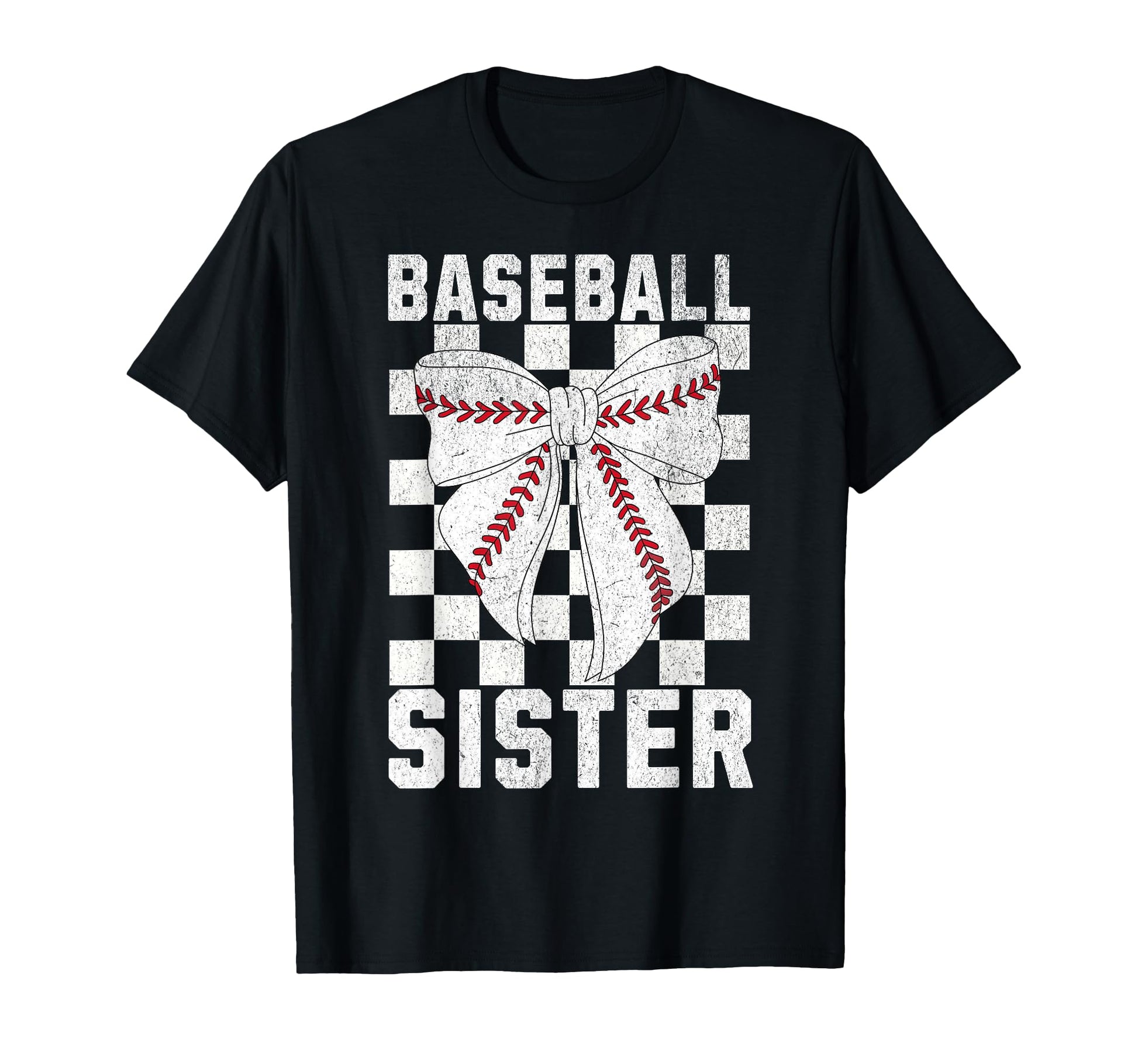 Baseball Sister Coquette Bow Sis T-Shirt - Graphic Print for Adults - T-Shirt, Sweatshirt, Hoodie