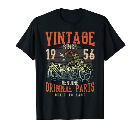 70Th Birthday 1956 Motorcycle T-Shirt - Aesthetic Graphic for Adults - T-Shirt, Sweatshirt, Hoodie