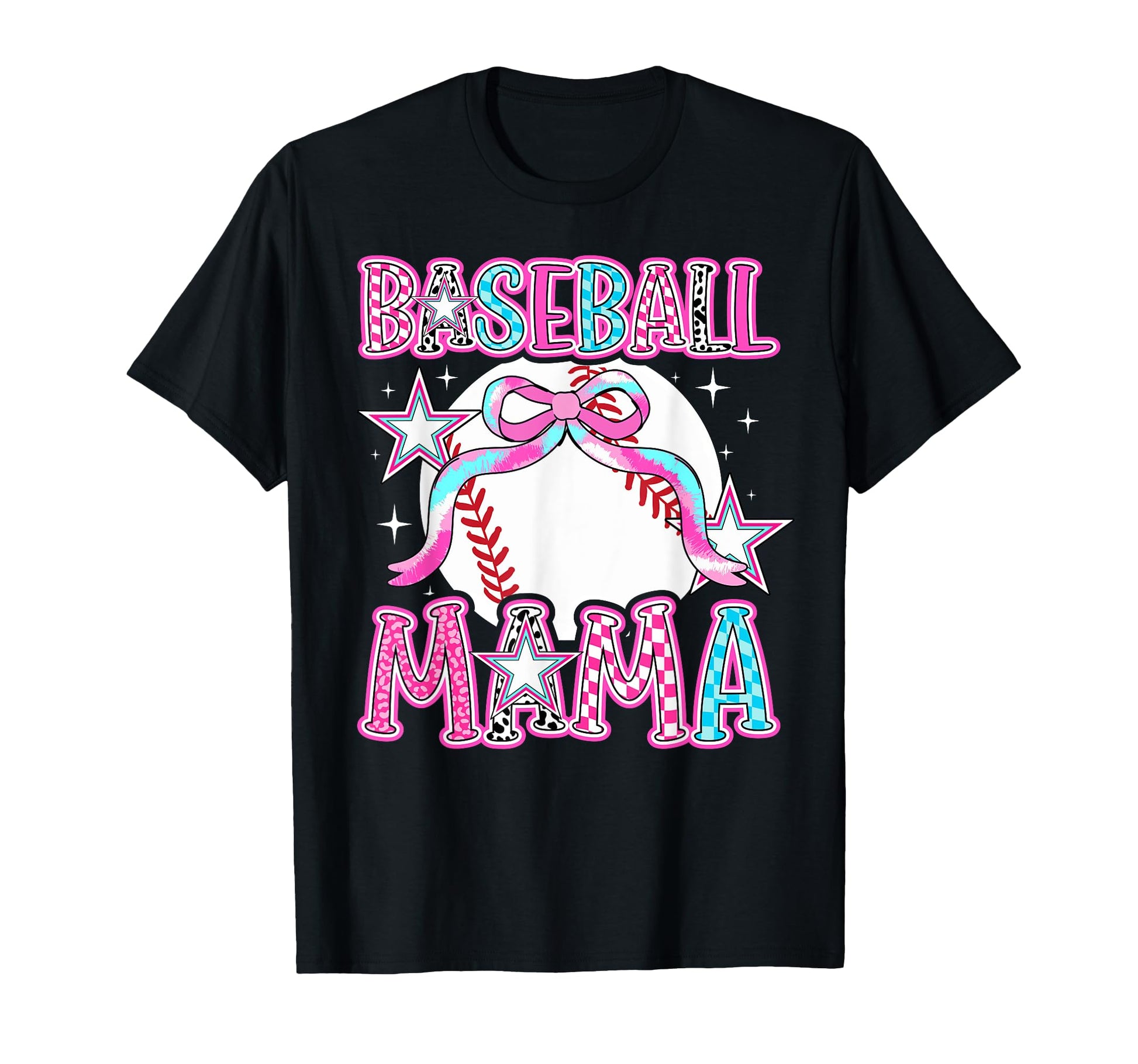 Baseball Mama Coquette Baseball Mom T-Shirt - Graphic Print for Adults - T-Shirt, Sweatshirt, Hoodie
