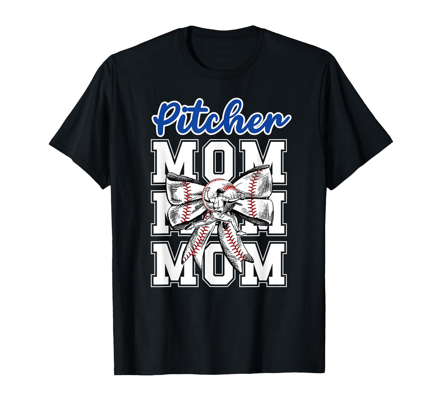 Baseball Pitcher Mom Coquette T-Shirt - Casual Everyday Wear for Adults - T-Shirt, Sweatshirt, Hoodie