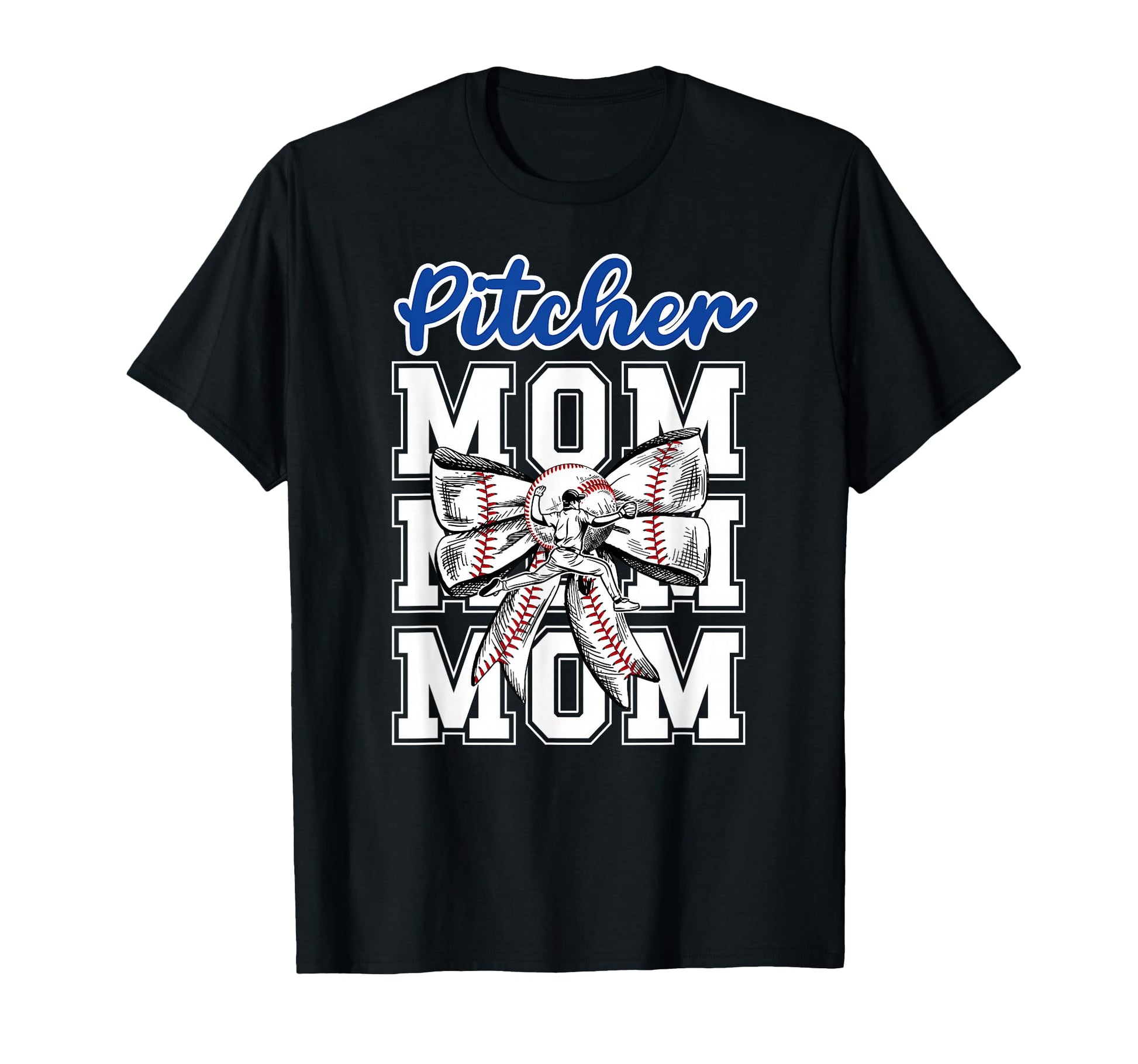 Baseball Pitcher Mom Coquette T-Shirt - Casual Everyday Wear for Adults - T-Shirt, Sweatshirt, Hoodie