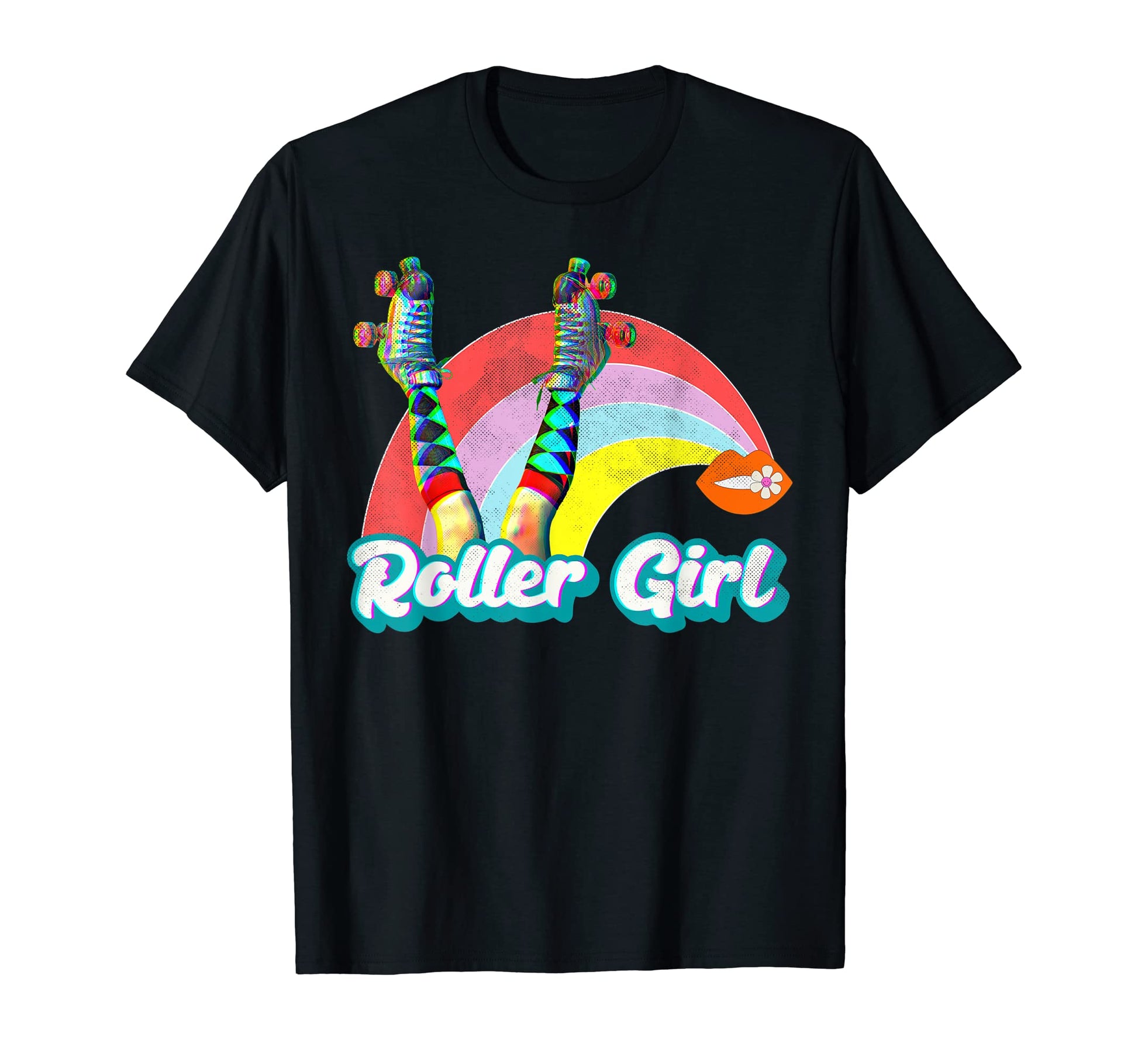 Roller Skates Roller Skater Rainbow Art T-Shirt - Unique Graphic Unisex - T-Shirt, Sweatshirt, Hoodie