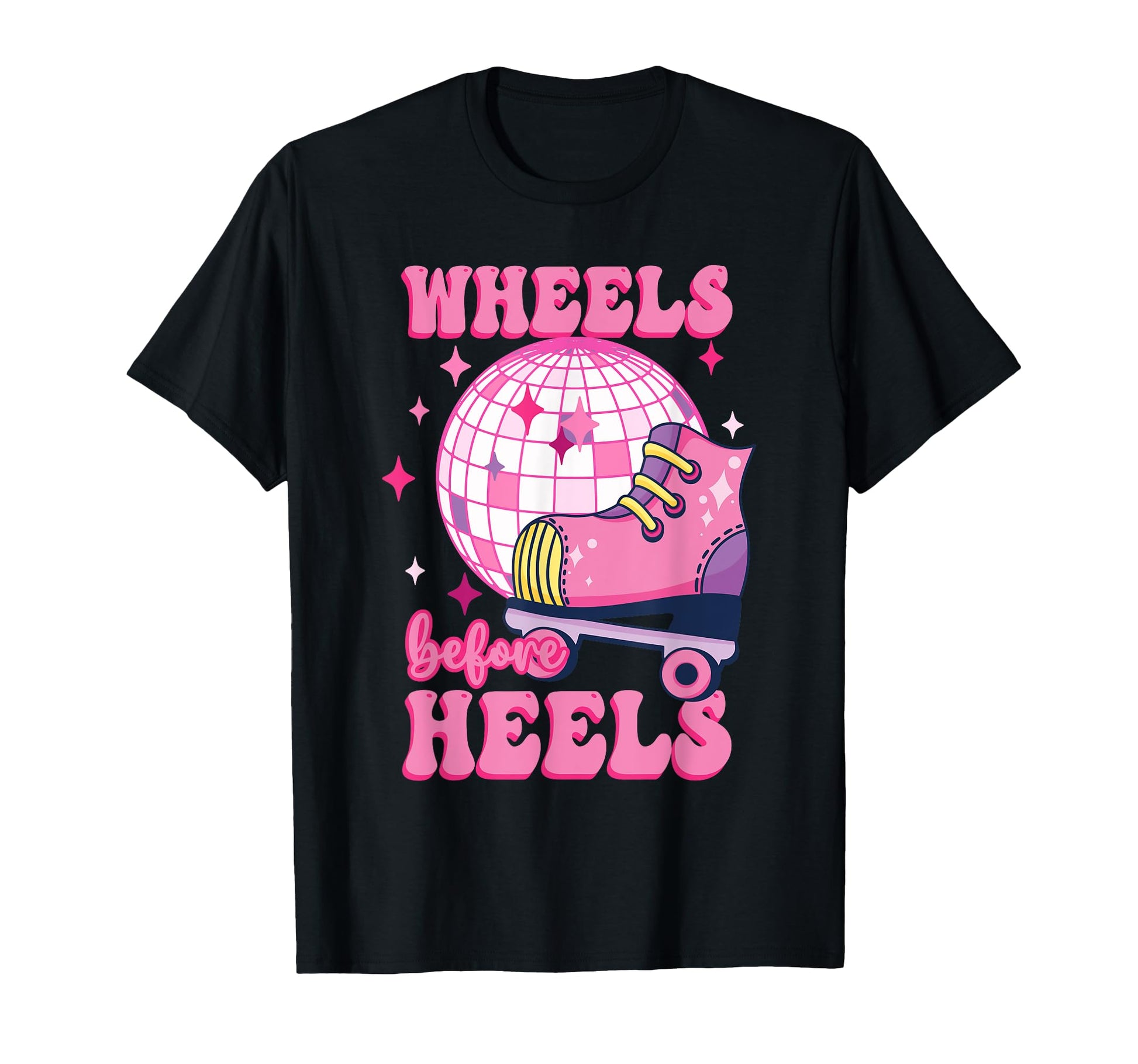 90S 80S Wheels Before Heels Roller T-Shirt - Graphic Print Men Women - T-Shirt, Sweatshirt, Hoodie