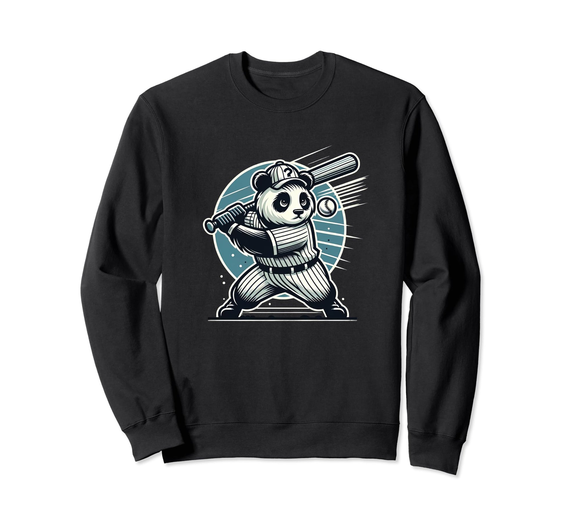Baseball Panda Home Run Sports Sweatshirt - Novelty Apparel Unisex - T-Shirt, Sweatshirt, Hoodie
