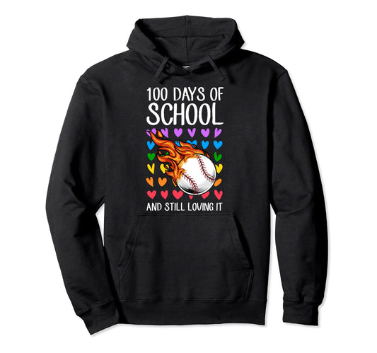 100 Days School And Still Loving It Hoodie - Minimalist Print Unisex - T-Shirt, Sweatshirt, Hoodie