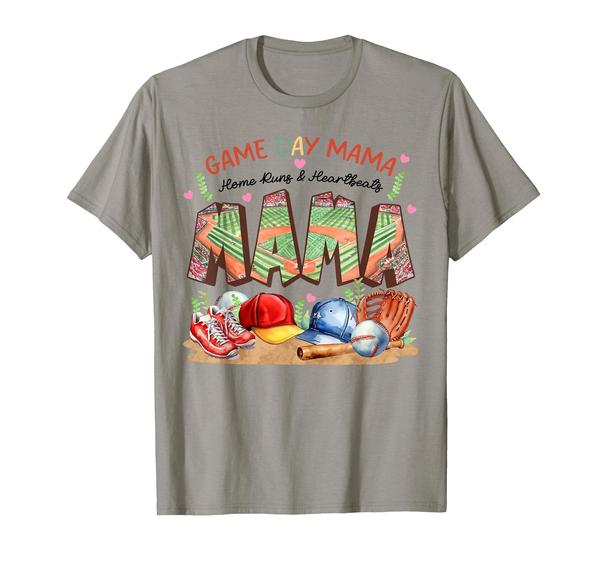 Game Day Mama Home Runs And Heartbeats T-Shirt - Streetwear Style Unisex - T-Shirt, Sweatshirt, Hoodie
