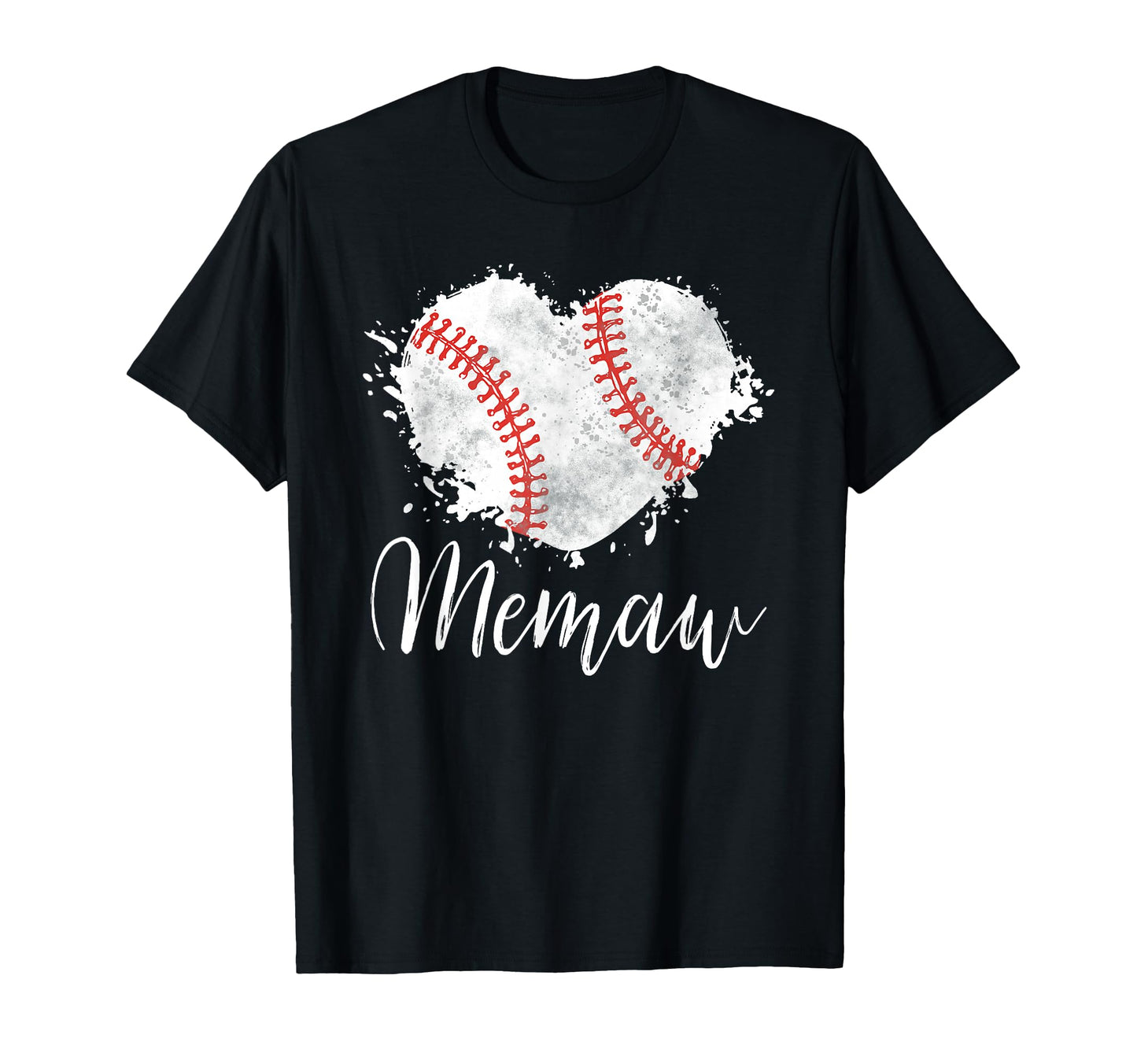 Baseball Memaw Baseball Love Heart T-Shirt - Streetwear Style Men Women - T-Shirt, Sweatshirt, Hoodie