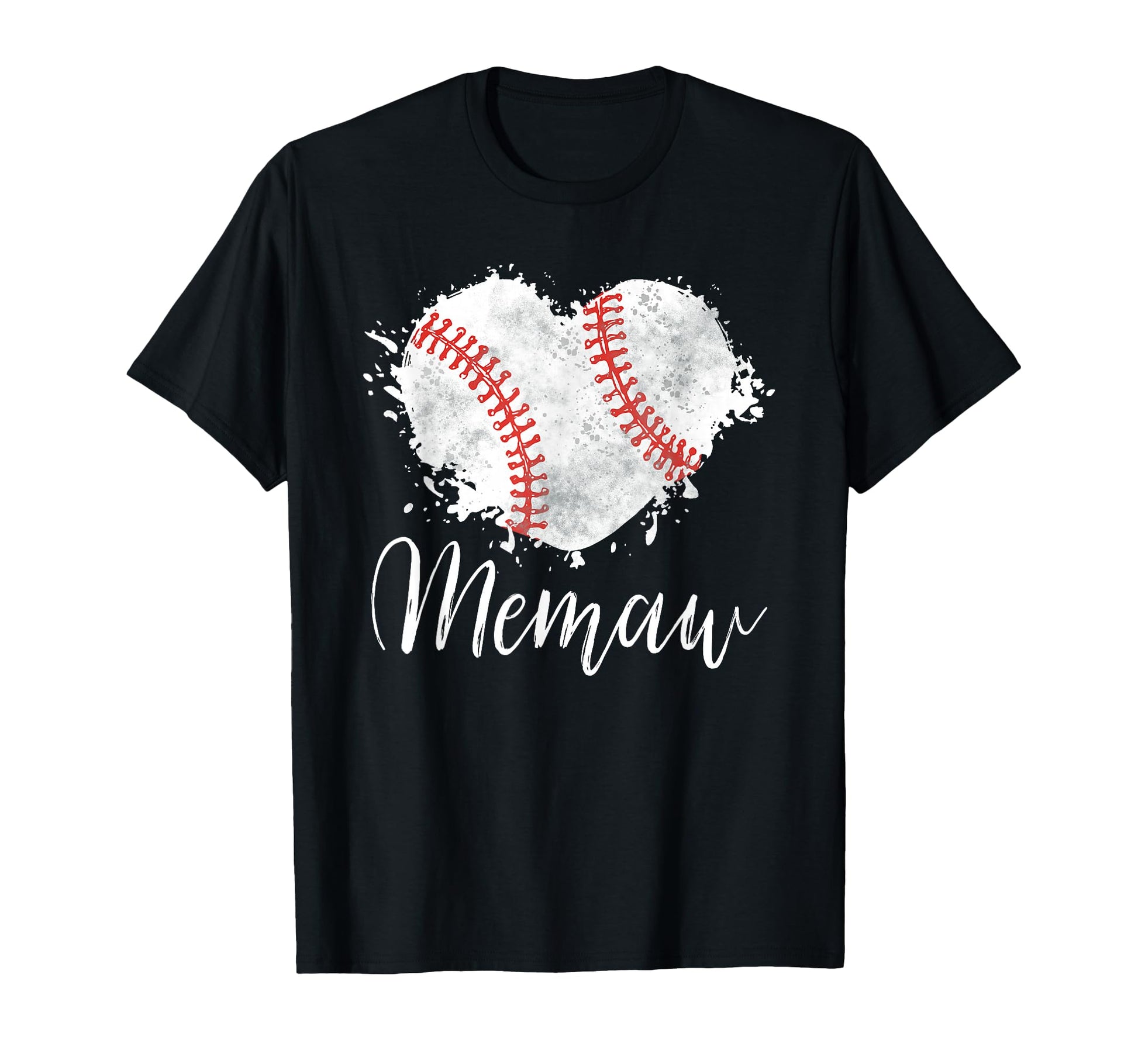 Baseball Memaw Baseball Love Heart T-Shirt - Streetwear Style Men Women - T-Shirt, Sweatshirt, Hoodie